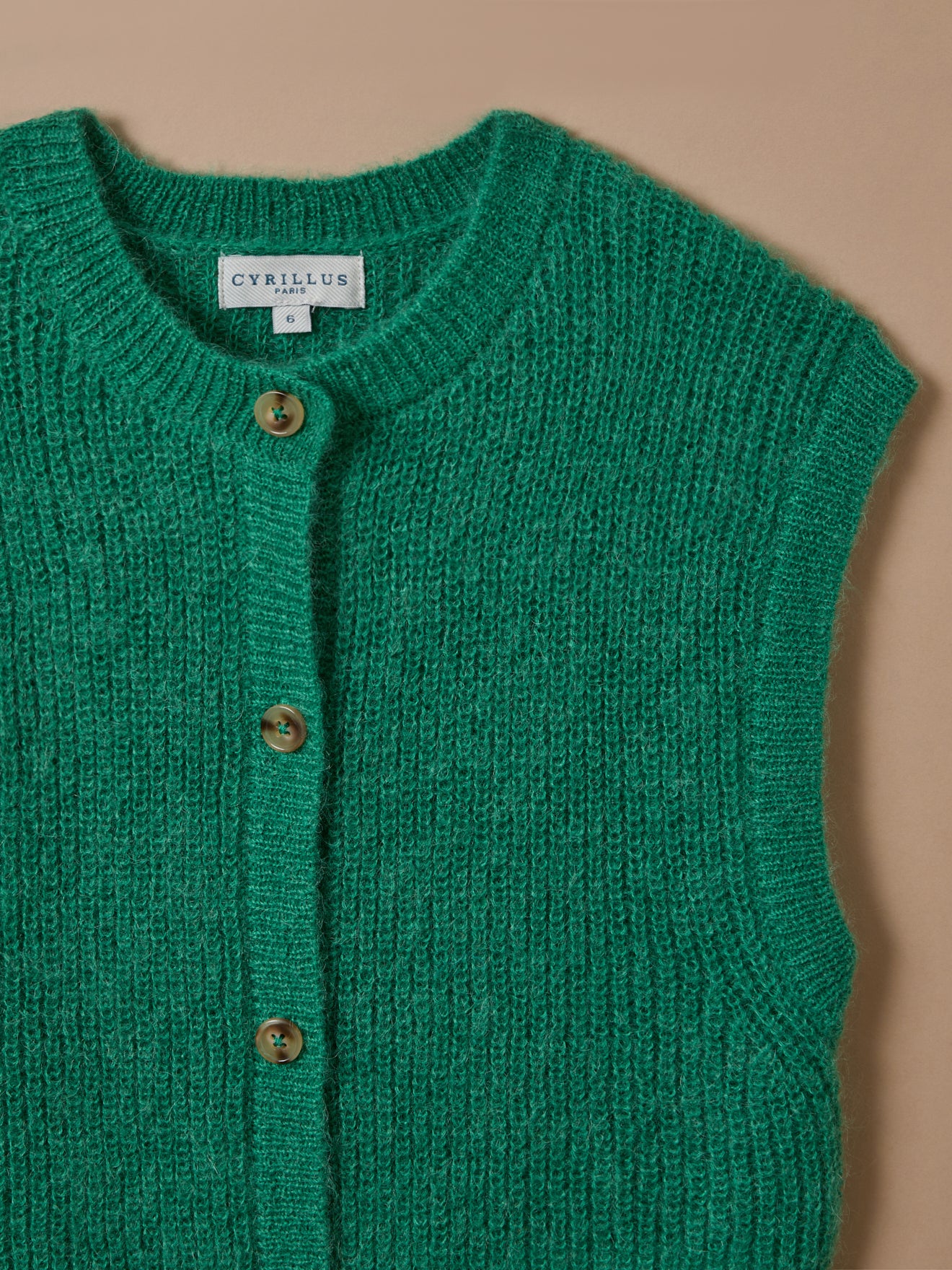 Mädchen-Cardigan aus Wolle und Mohair