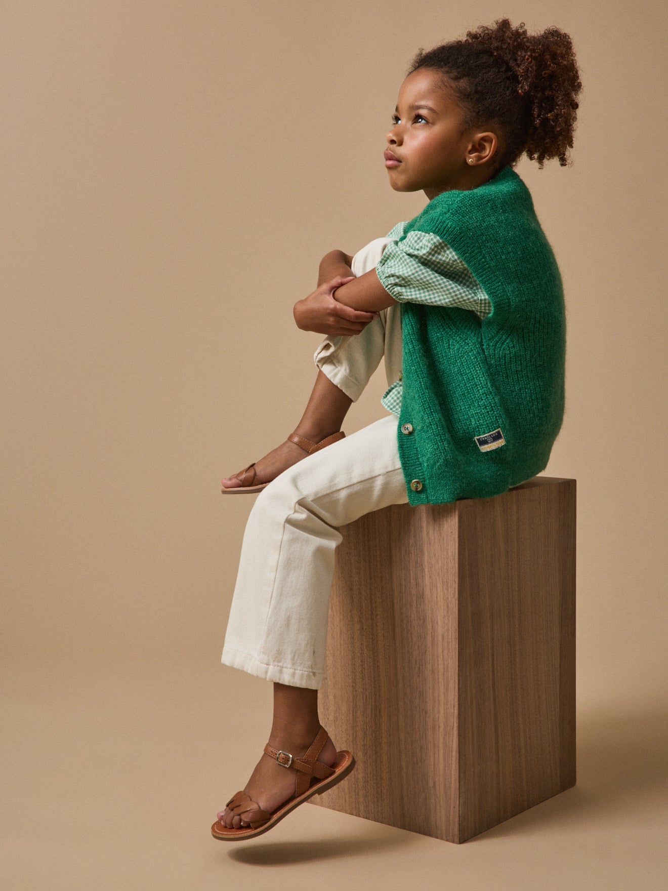 Mädchen-Cardigan aus Wolle und Mohair