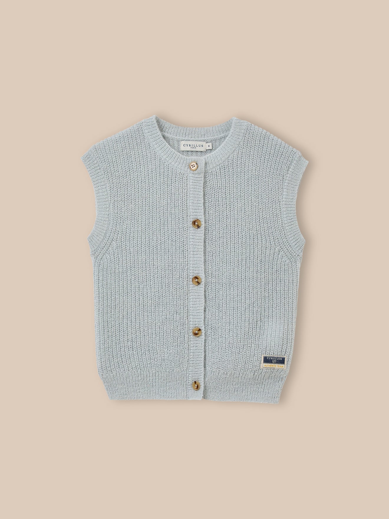 Mädchen-Cardigan aus Wolle und Mohair