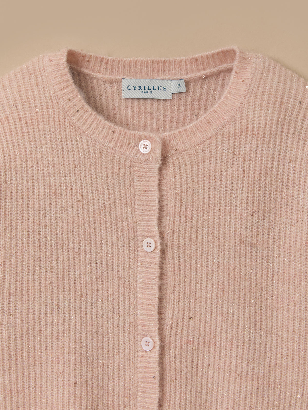 Mädchen-Cardigan aus Wolle und Mohair