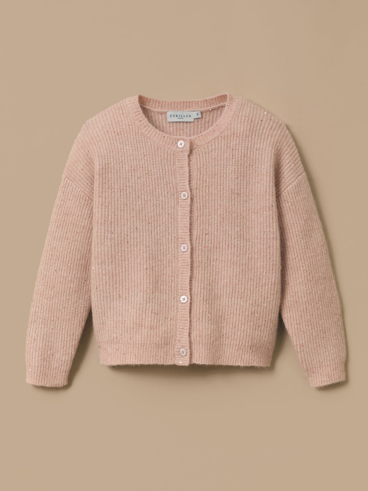 Mädchen-Cardigan aus Wolle und Mohair