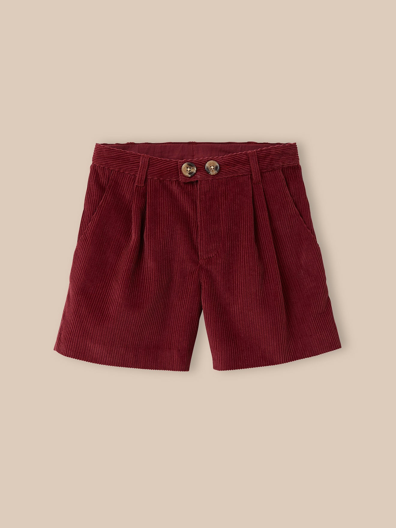 Mädchen-Shorts aus Velours mit hohem Bund