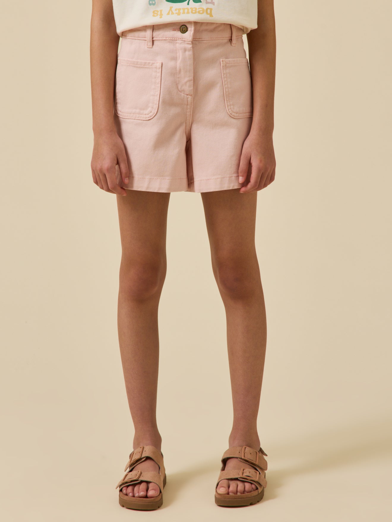 Mädchen-Shorts aus farbigem Denim