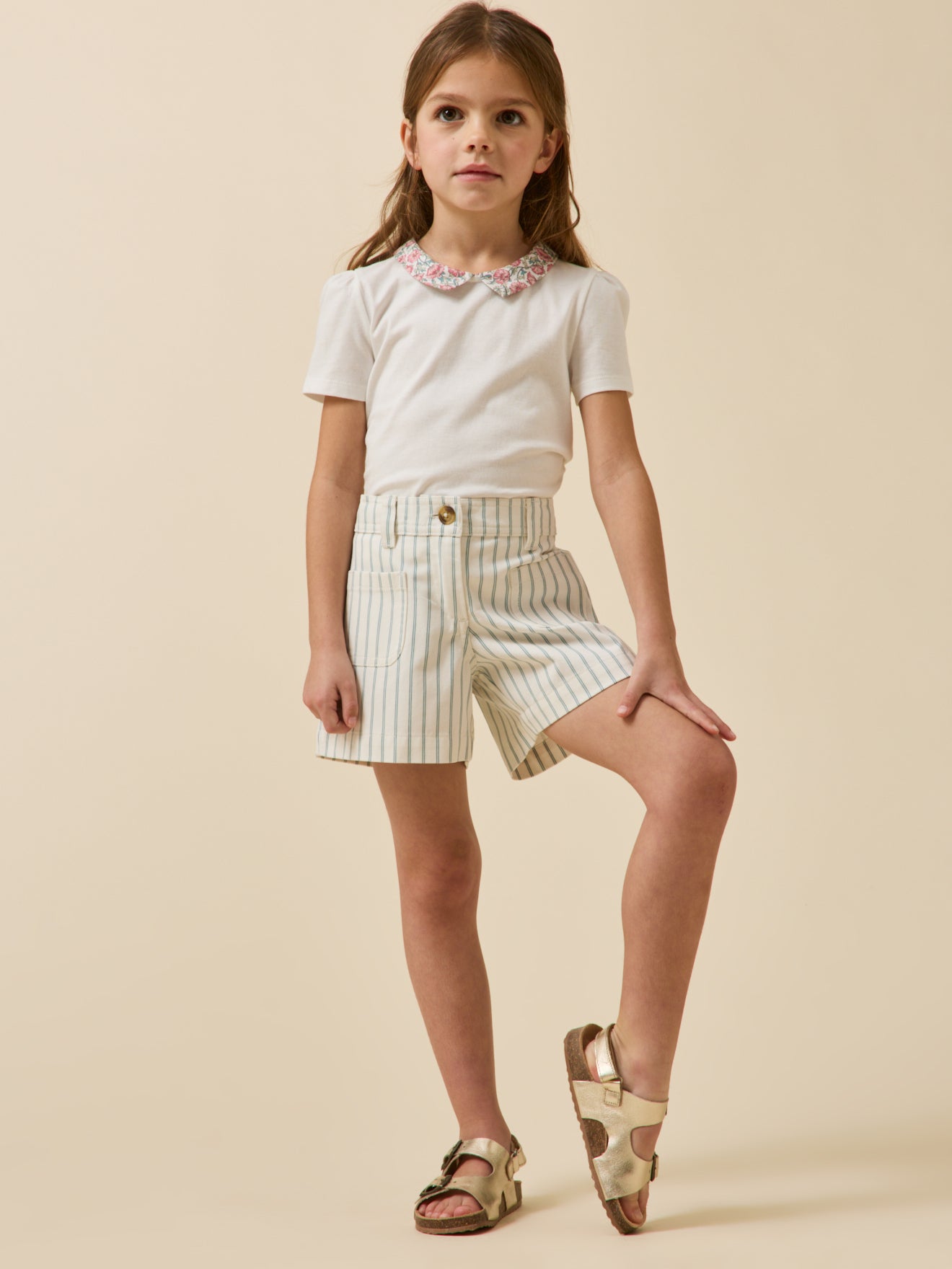 Gestreifte Mädchen-Shorts