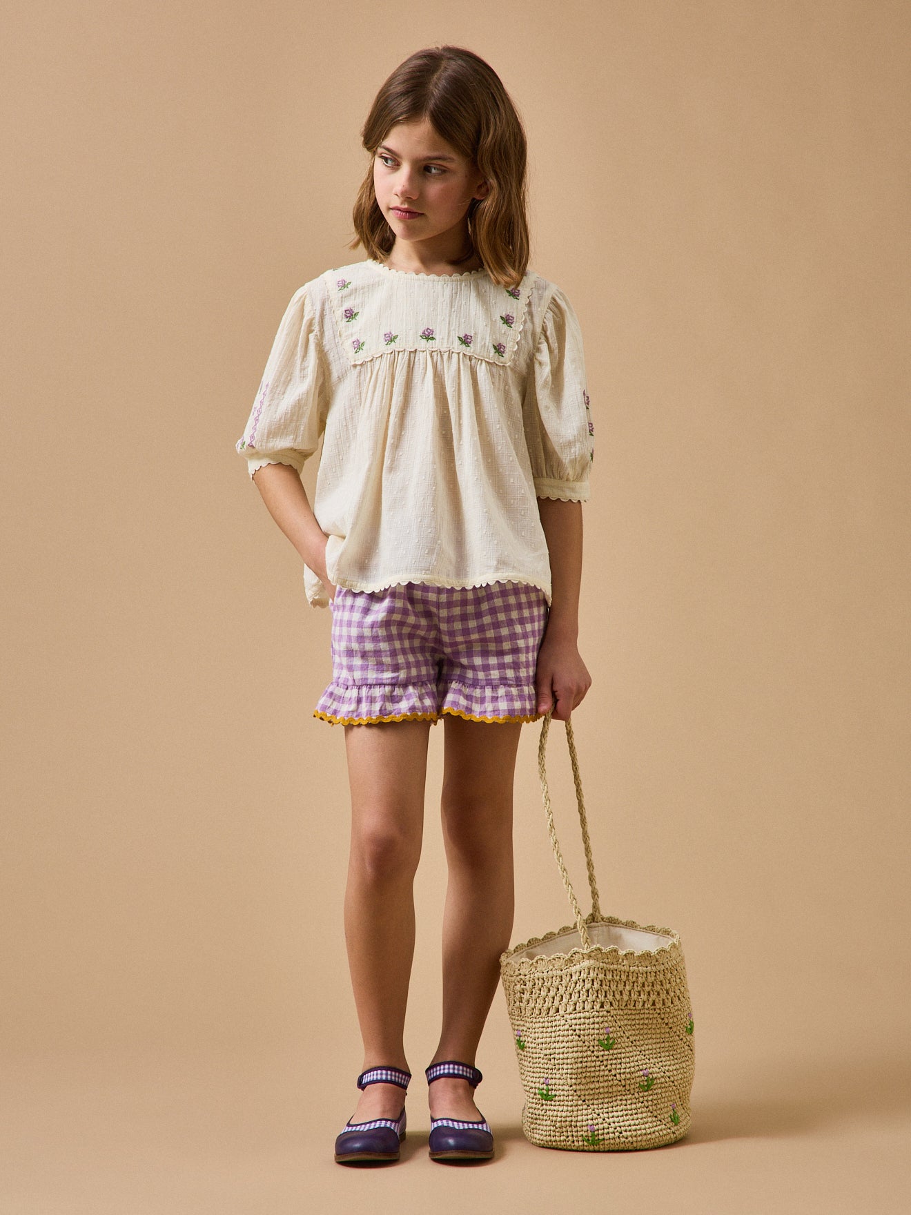 Mädchen-Shorts mit Vichy-Karos – CYRILLUS X EMILE & IDA