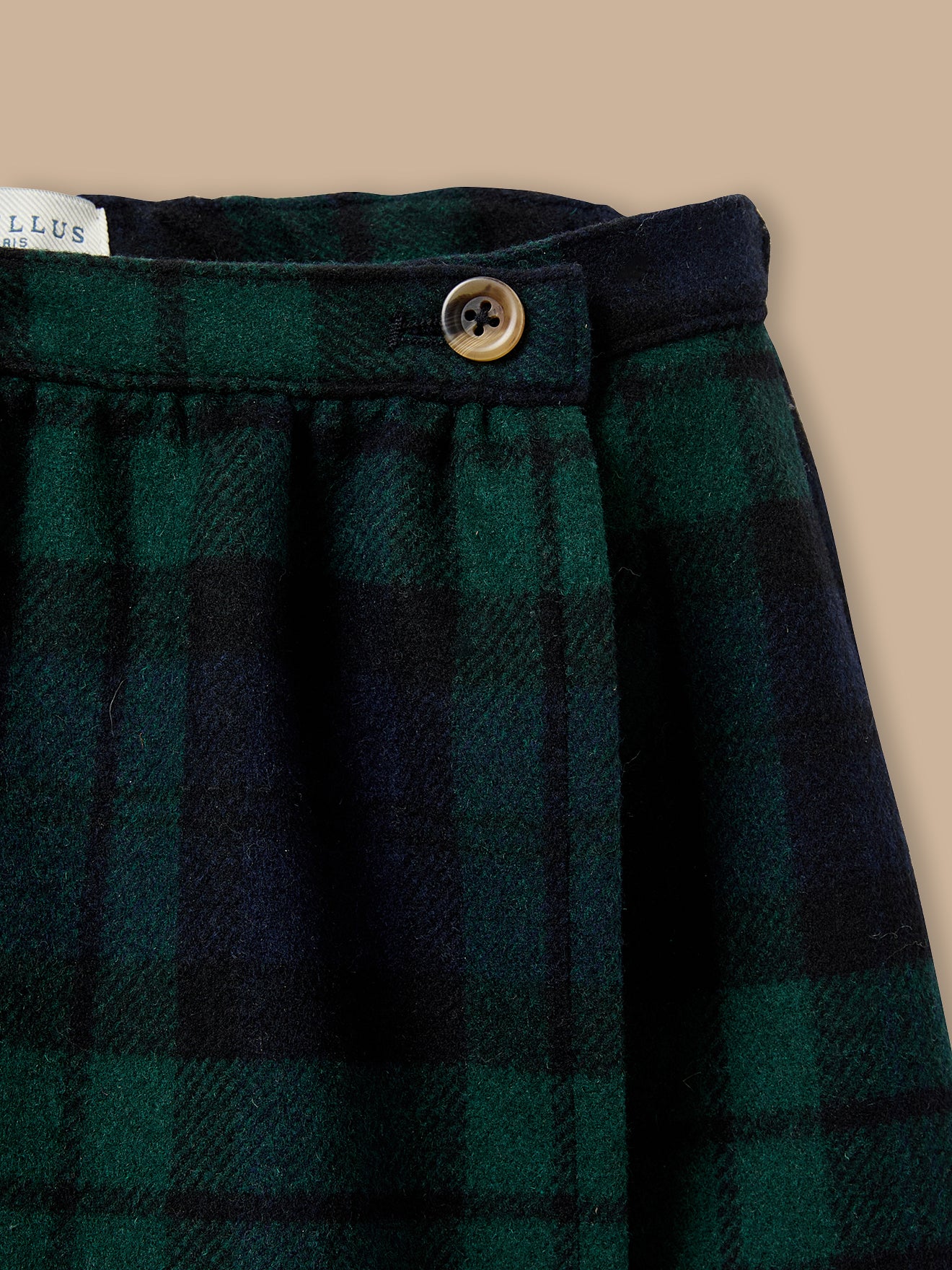 Mädchen Hosenrock mit Tartan-Druckmuster