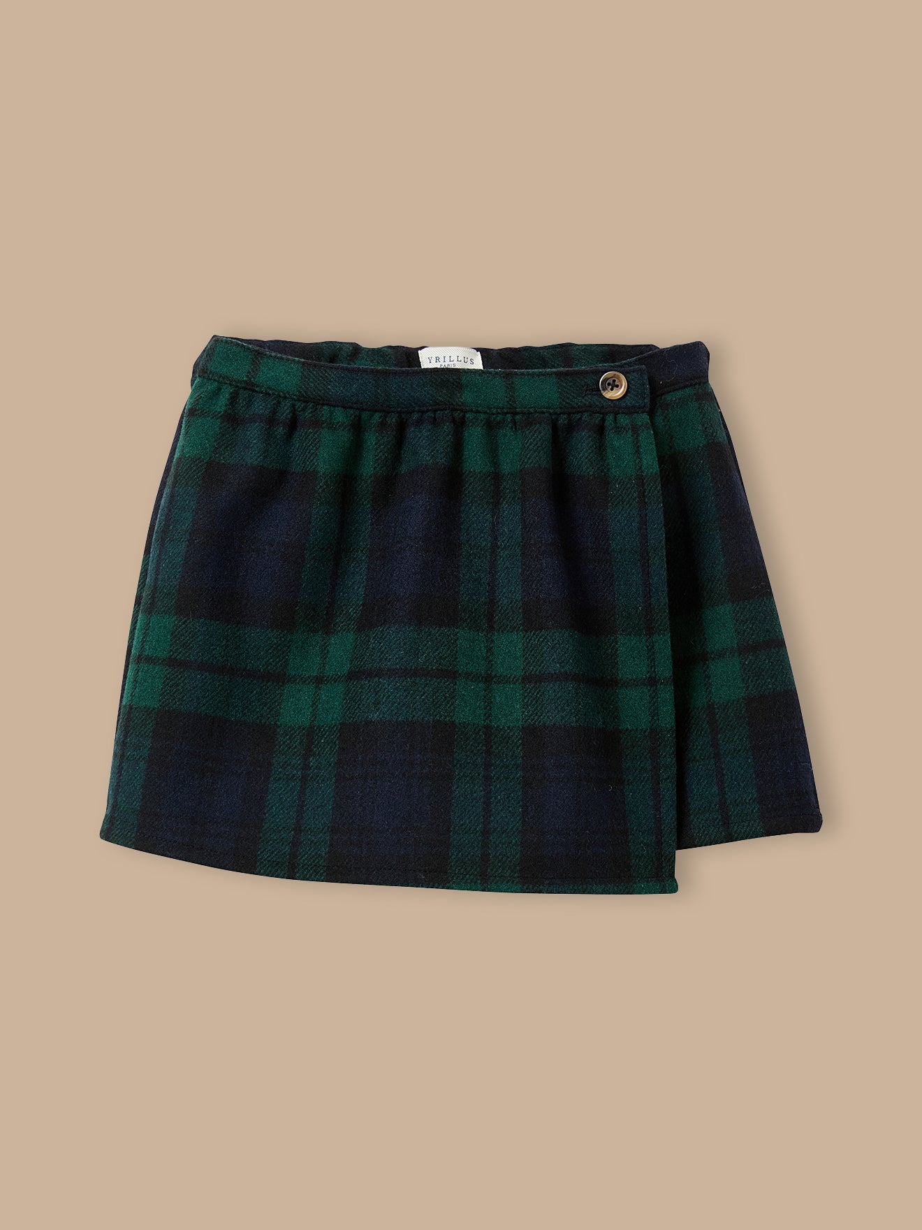 Mädchen Hosenrock mit Tartan-Druckmuster