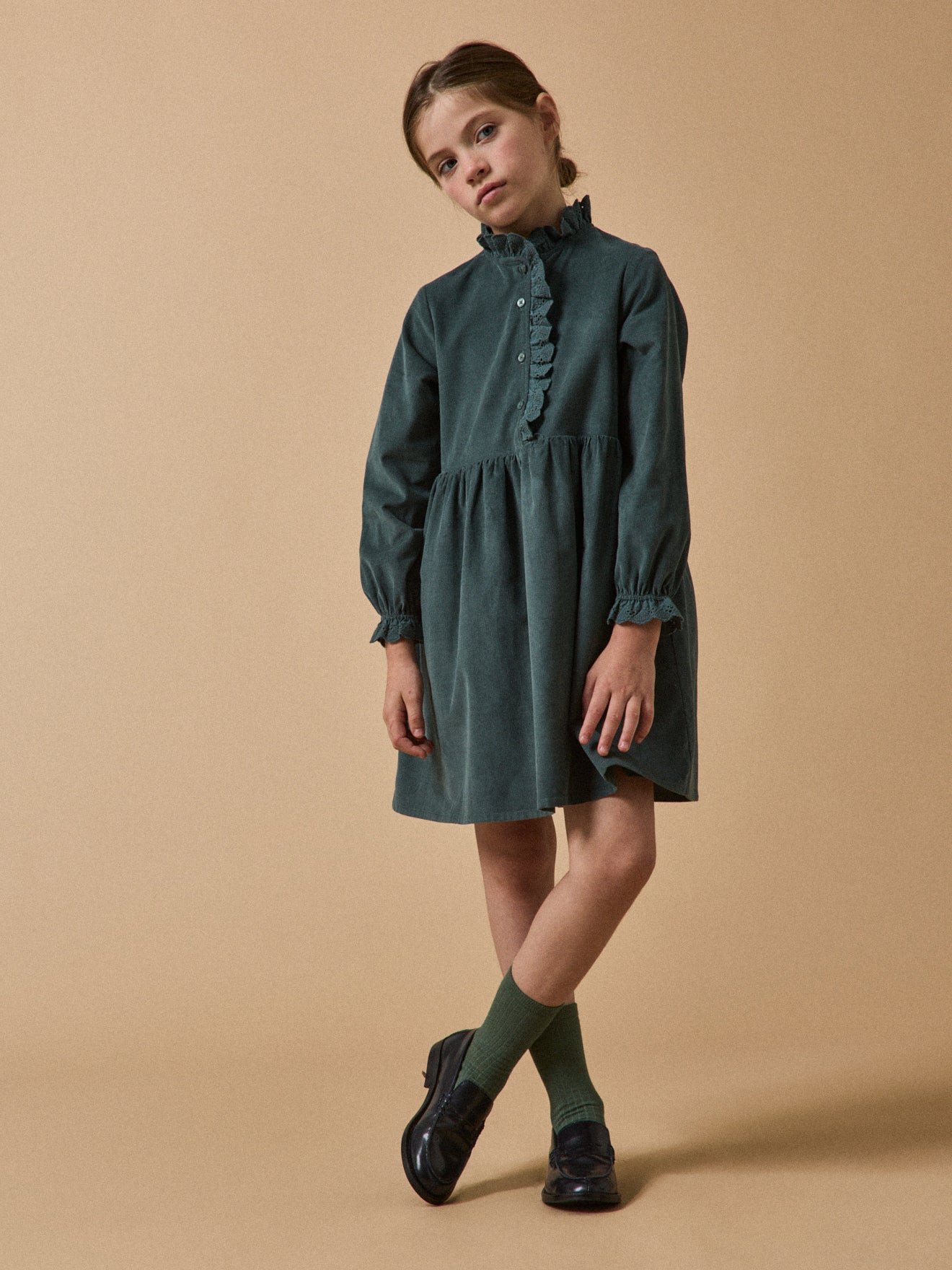 Mädchenkleid aus Velours