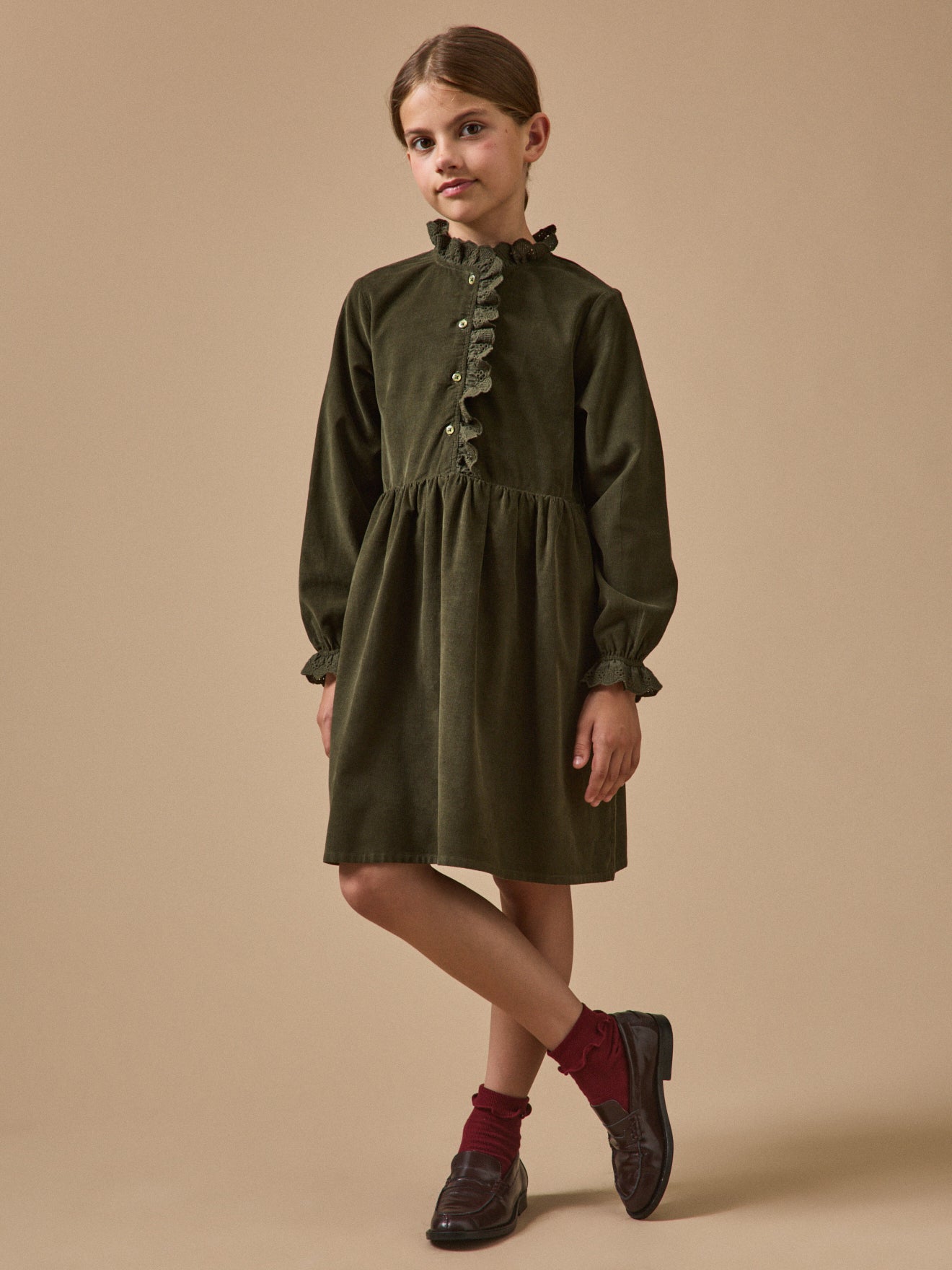 Mädchenkleid aus Velours