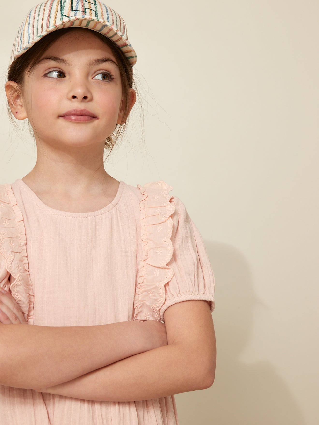 Mädchenkleid aus Bio-Baumwollgaze