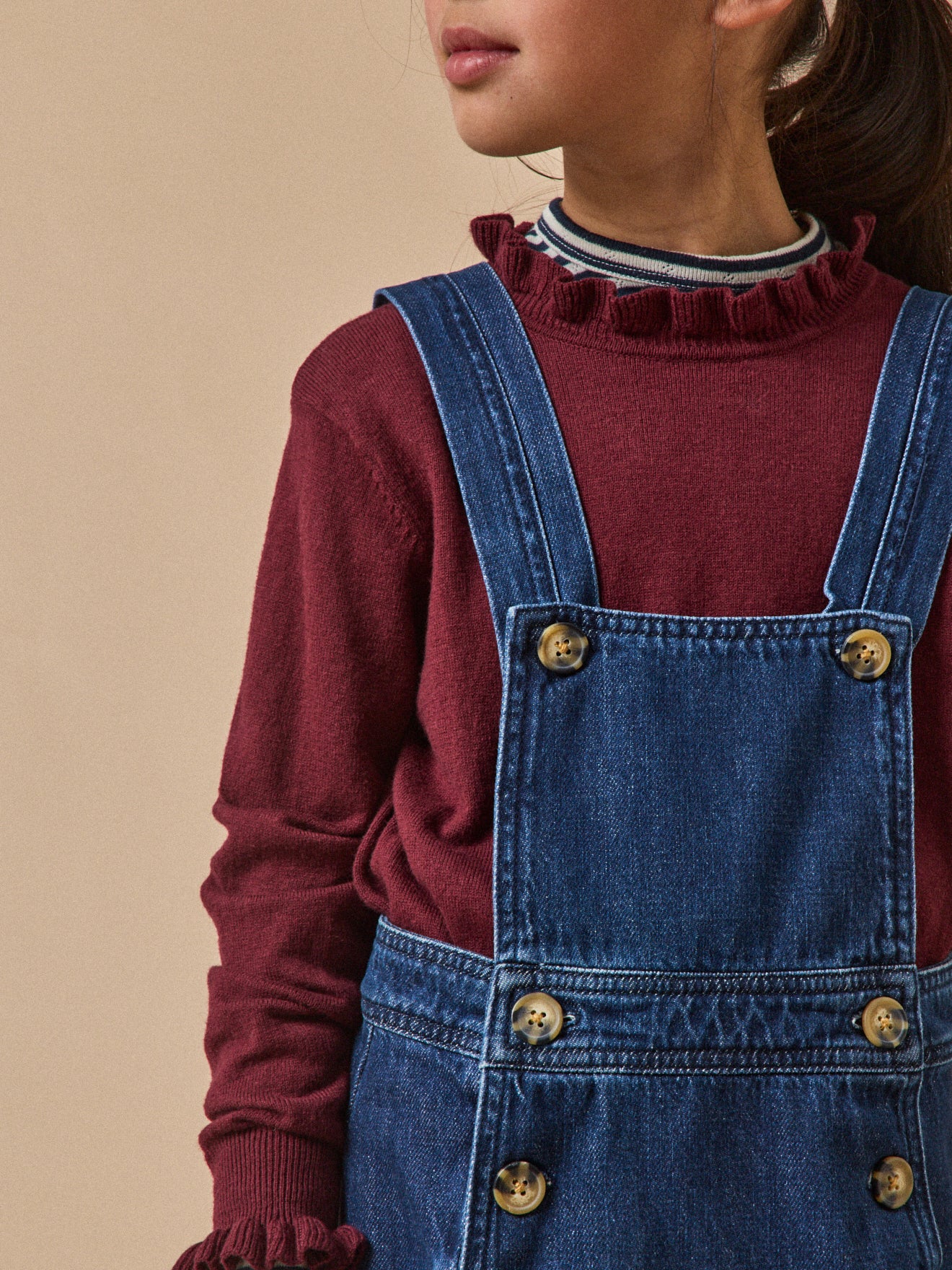 Mädchen-Schürzenkleid aus Denim