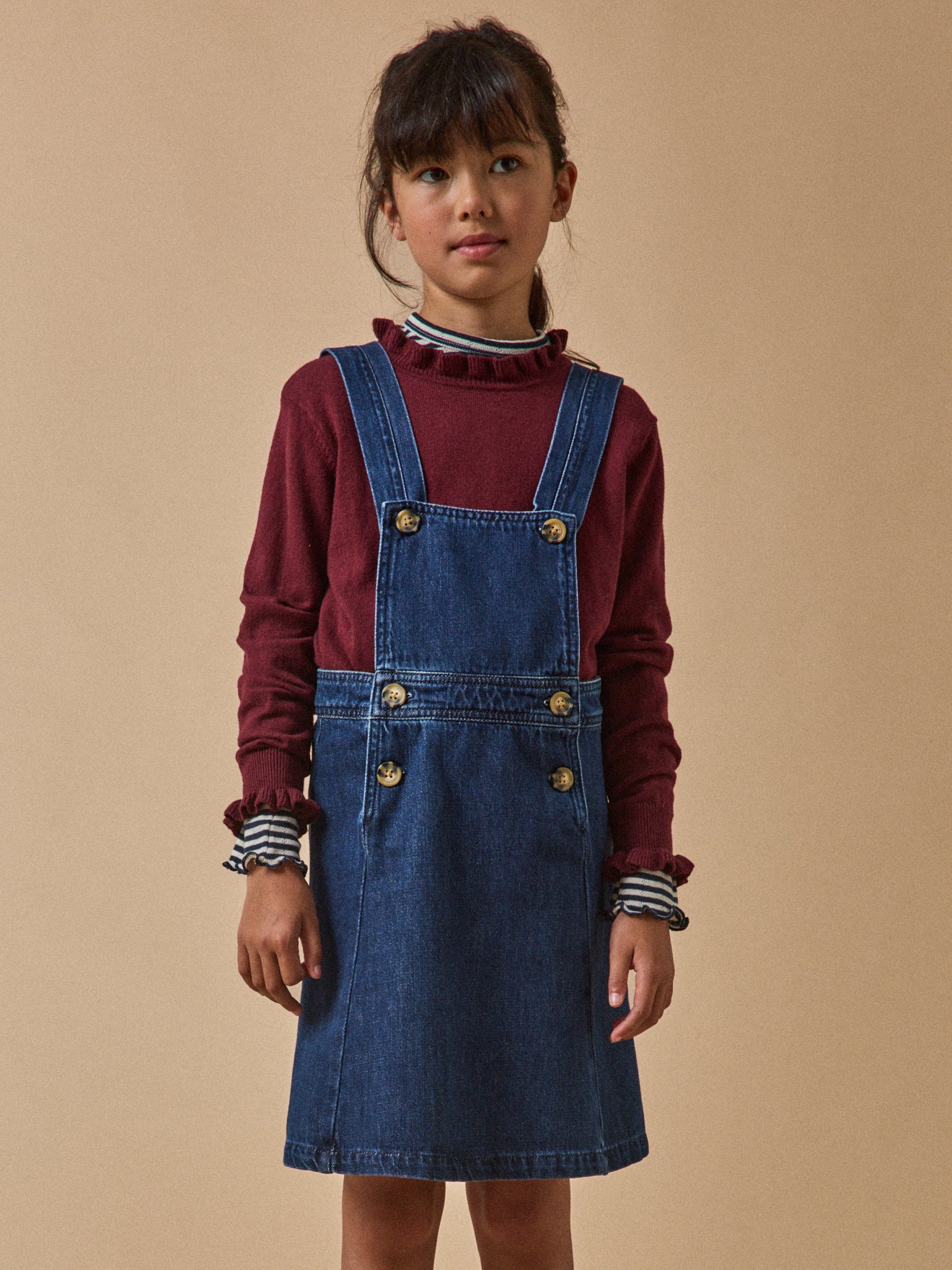 Mädchen-Schürzenkleid aus Denim