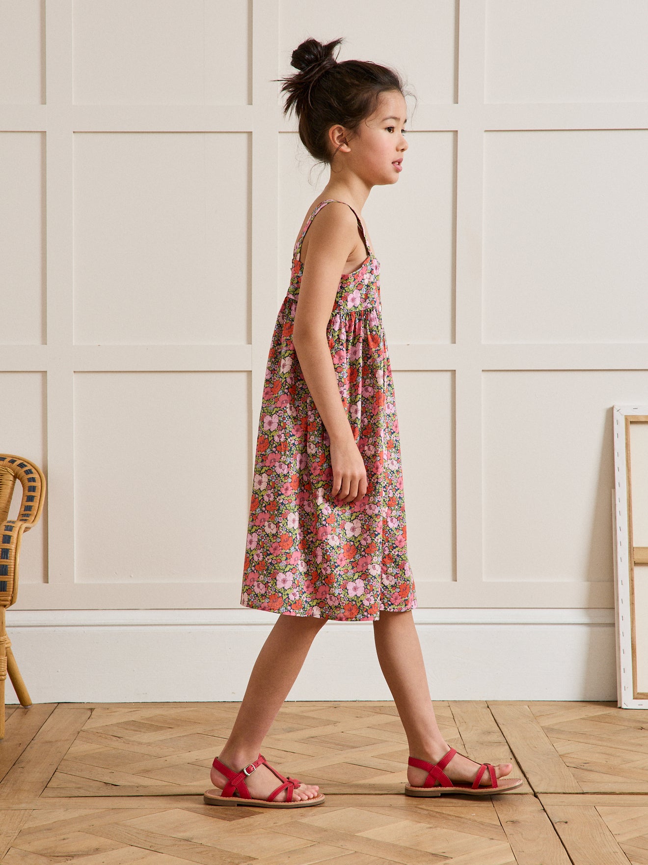 Mädchenkleid aus Liberty®-Stoff « Meadow Song »