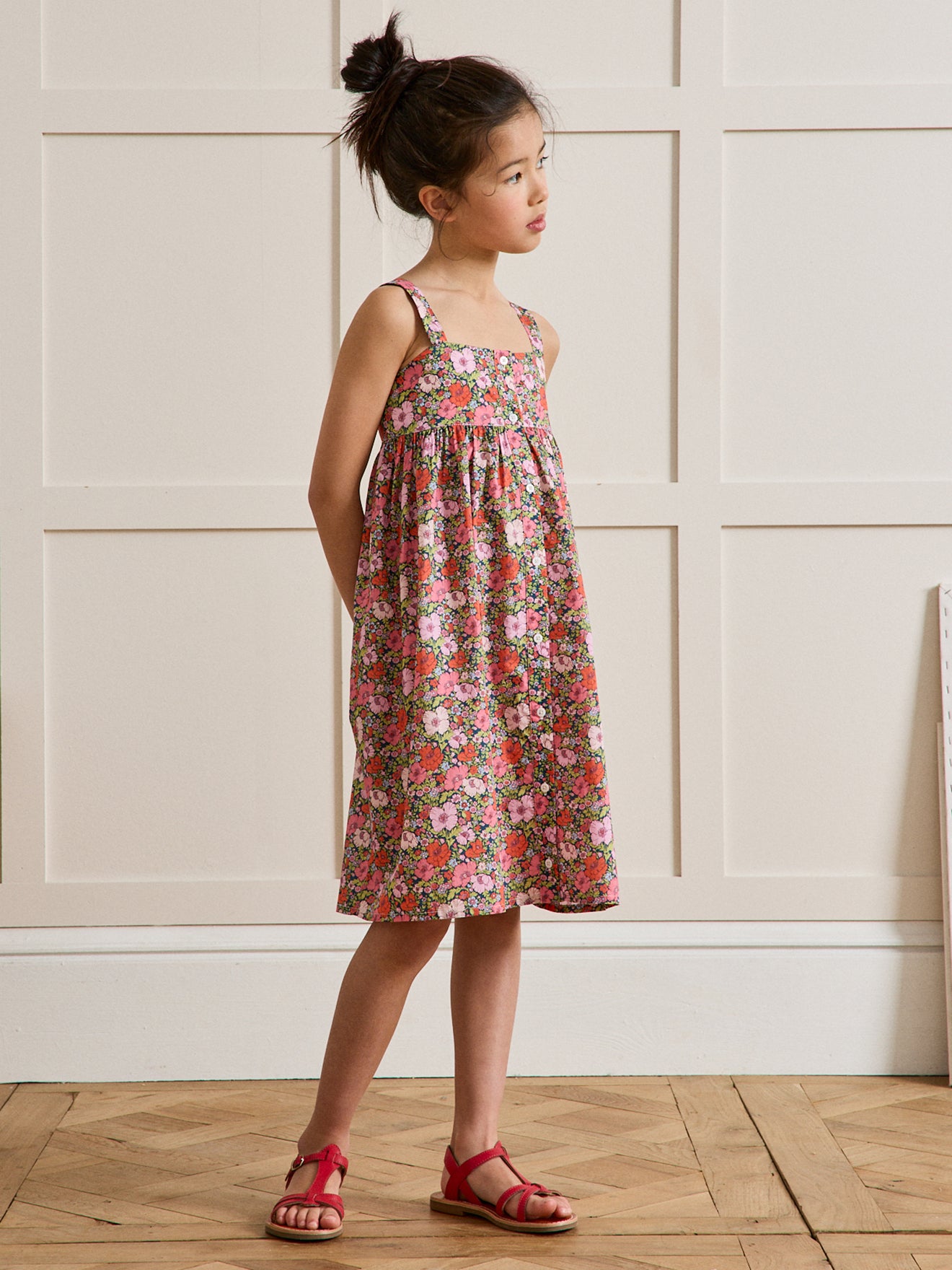 Mädchenkleid aus Liberty®-Stoff « Meadow Song »