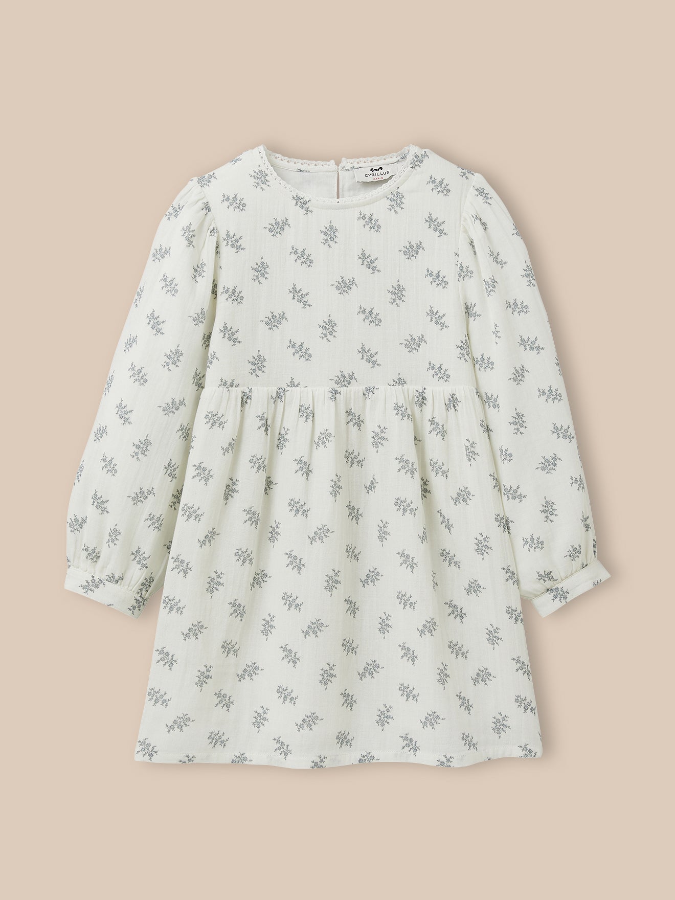 Mädchenkleid mit Dessin «Suzanne »