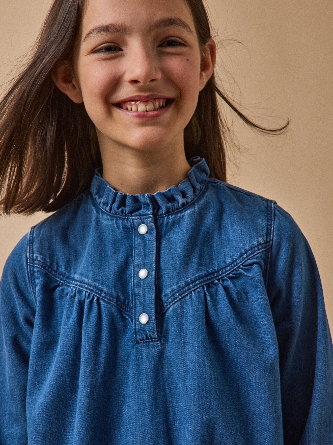 Mädchenkleid, aus Denim