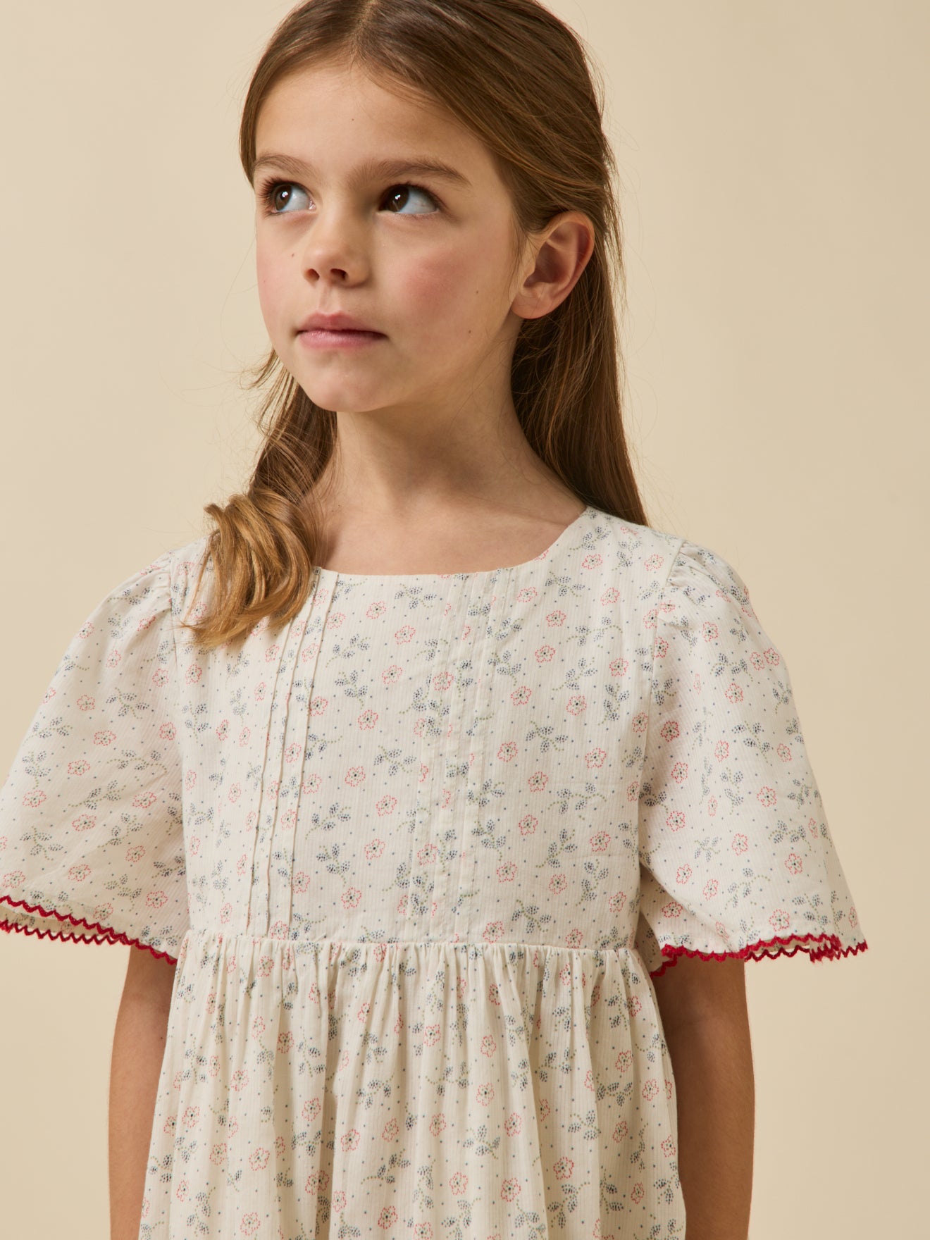 Mädchenkleid mit Druckmuster « Lily »