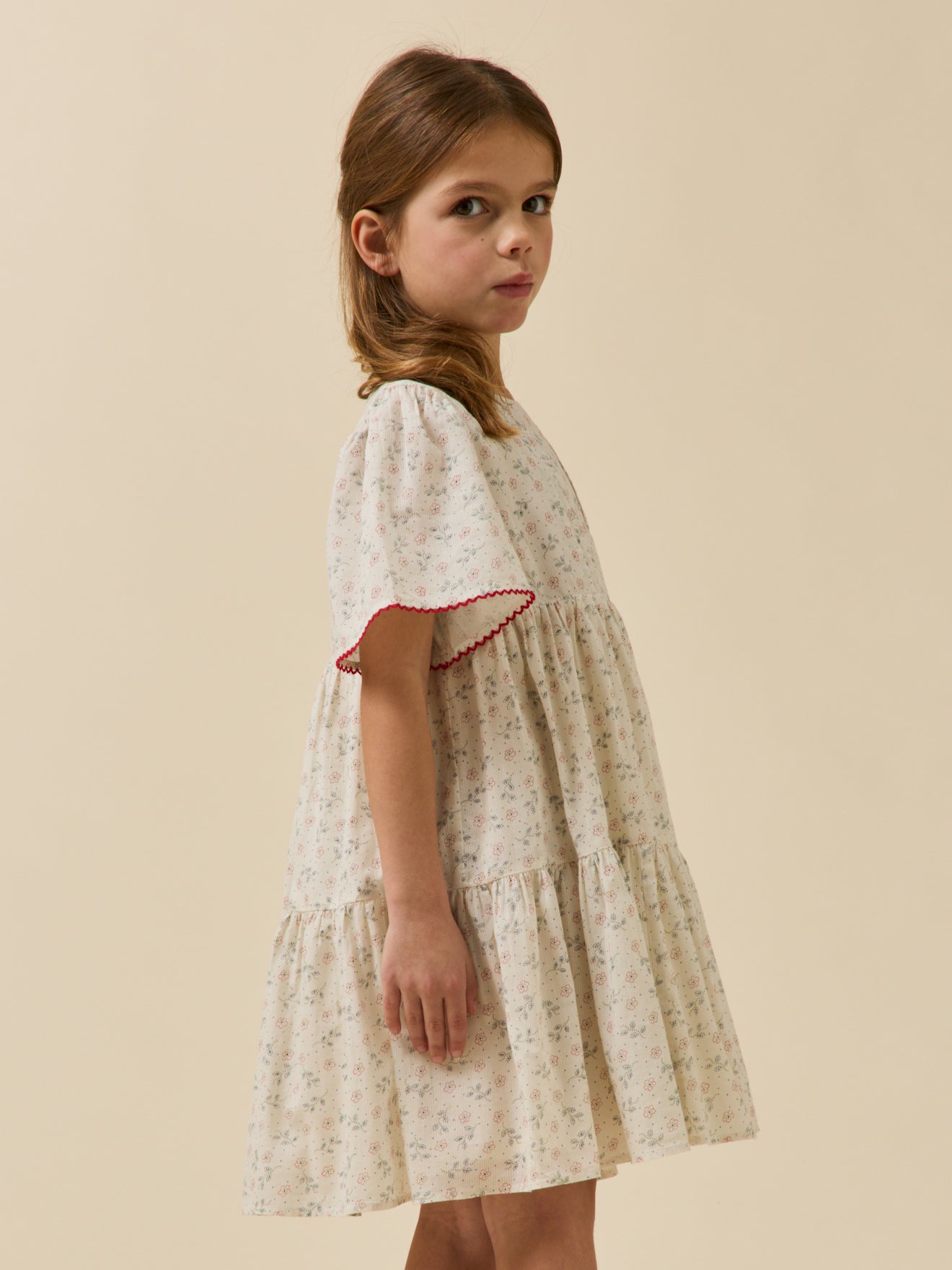 Mädchenkleid mit Druckmuster « Lily »