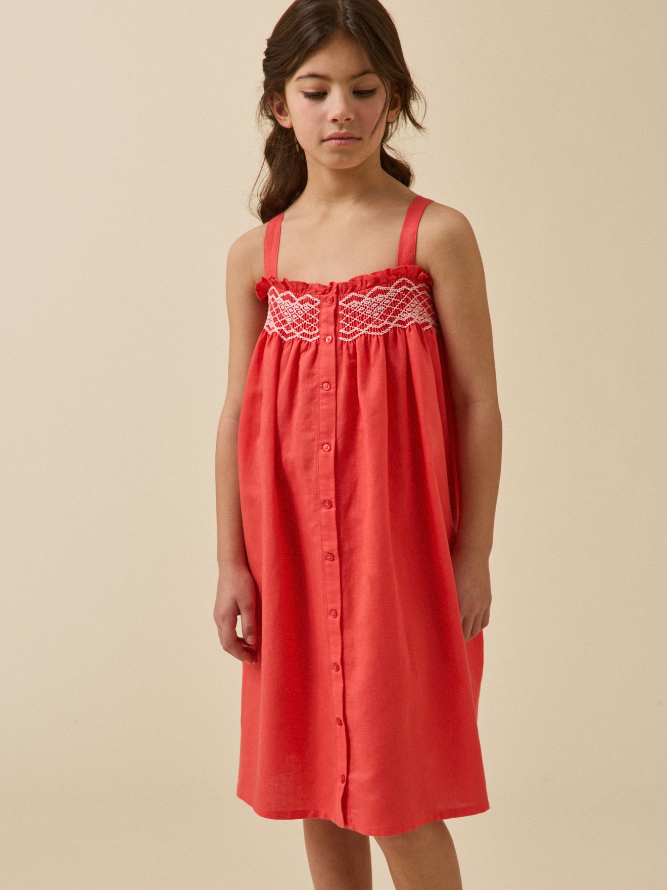 Mädchenkleid mit Smok