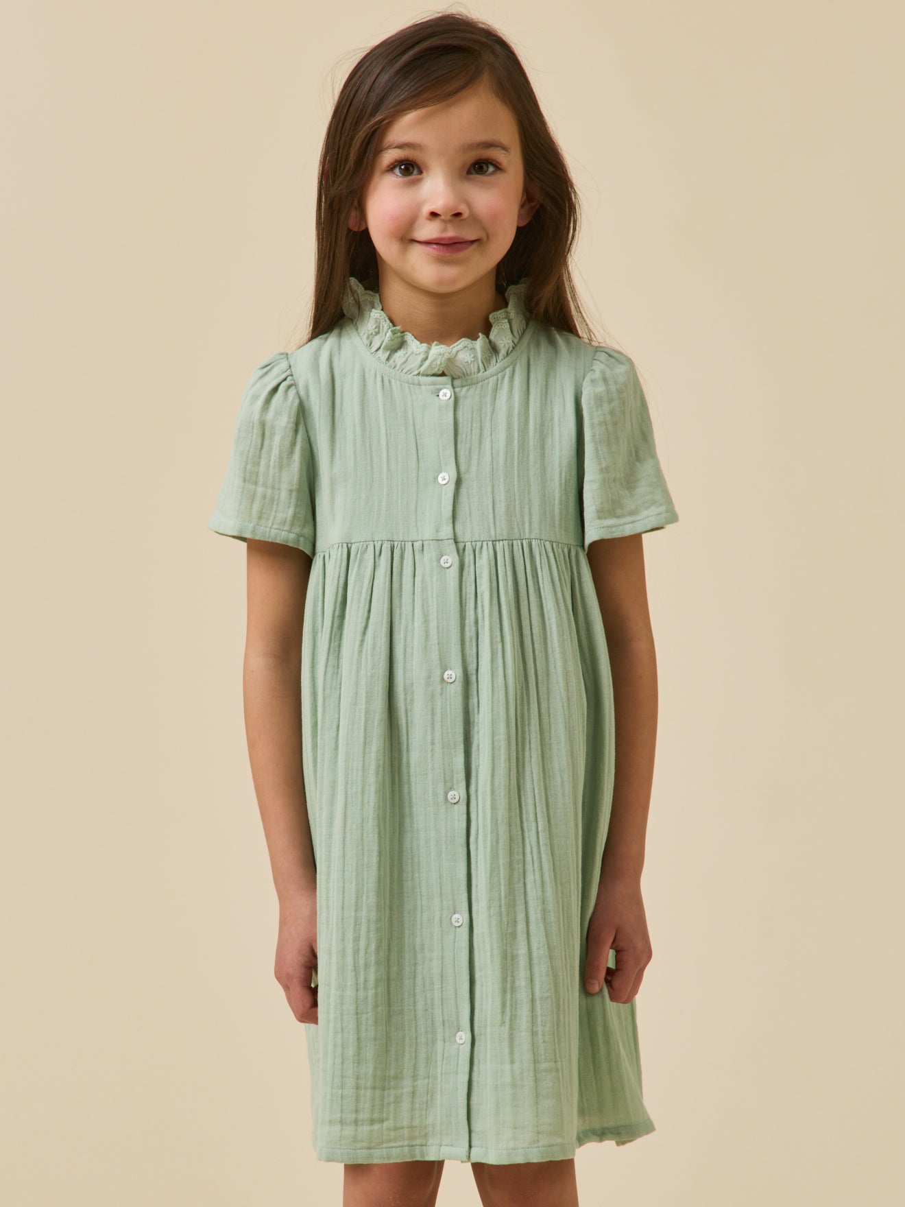 Mädchenkleid aus Baumwollgaze