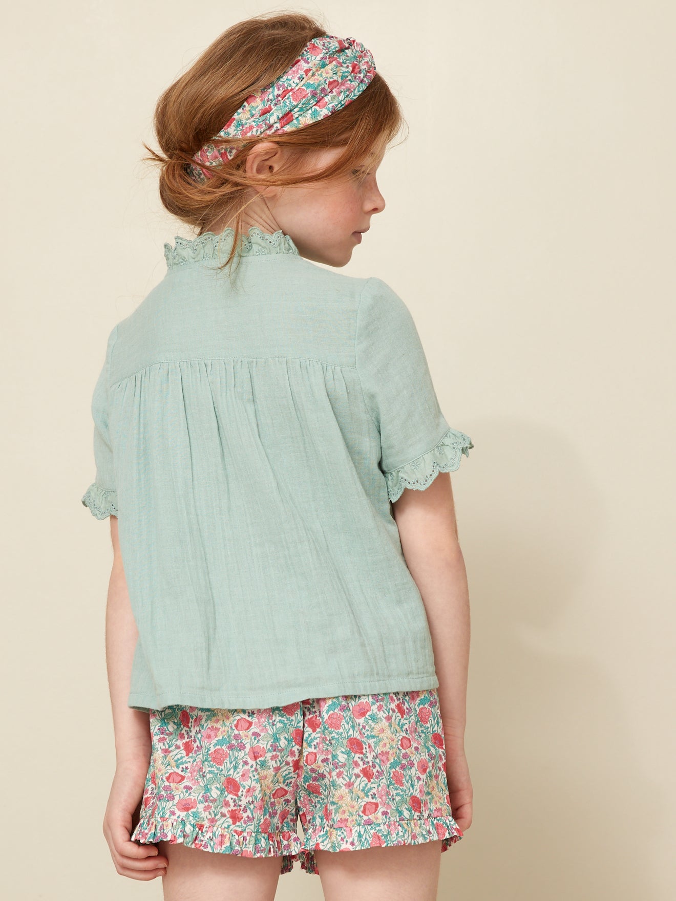 Mädchenbluse aus Gaze – Bio-Baumwolle