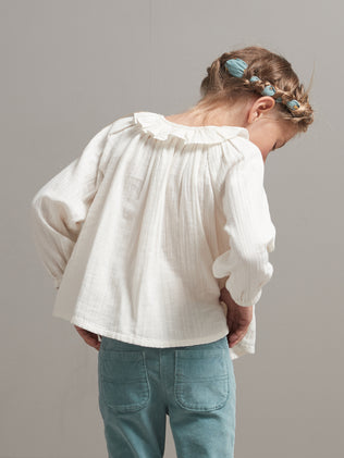 Mädchenbluse aus Baumwoll-Gaze