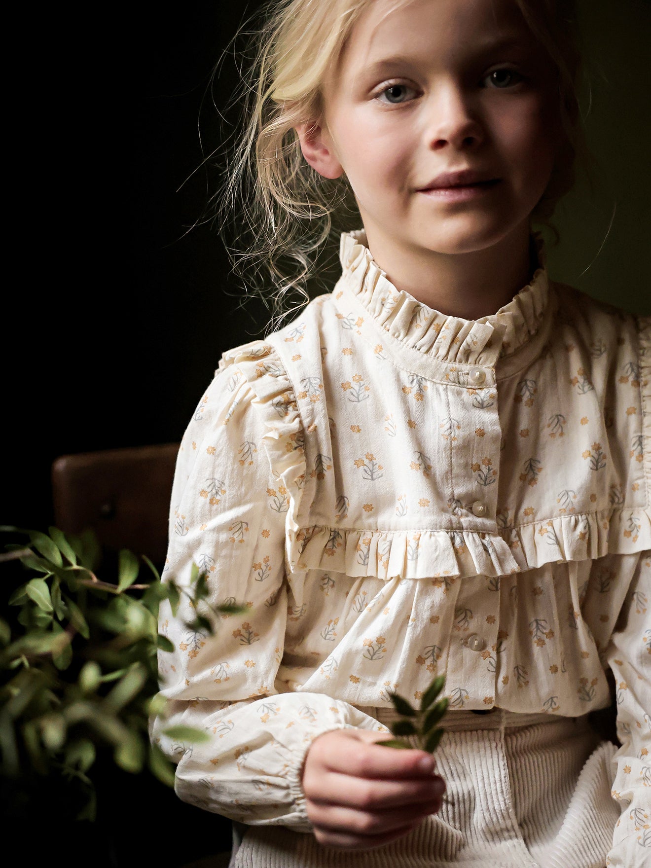 Mädchenbluse mit Druckmuster « Suzan »