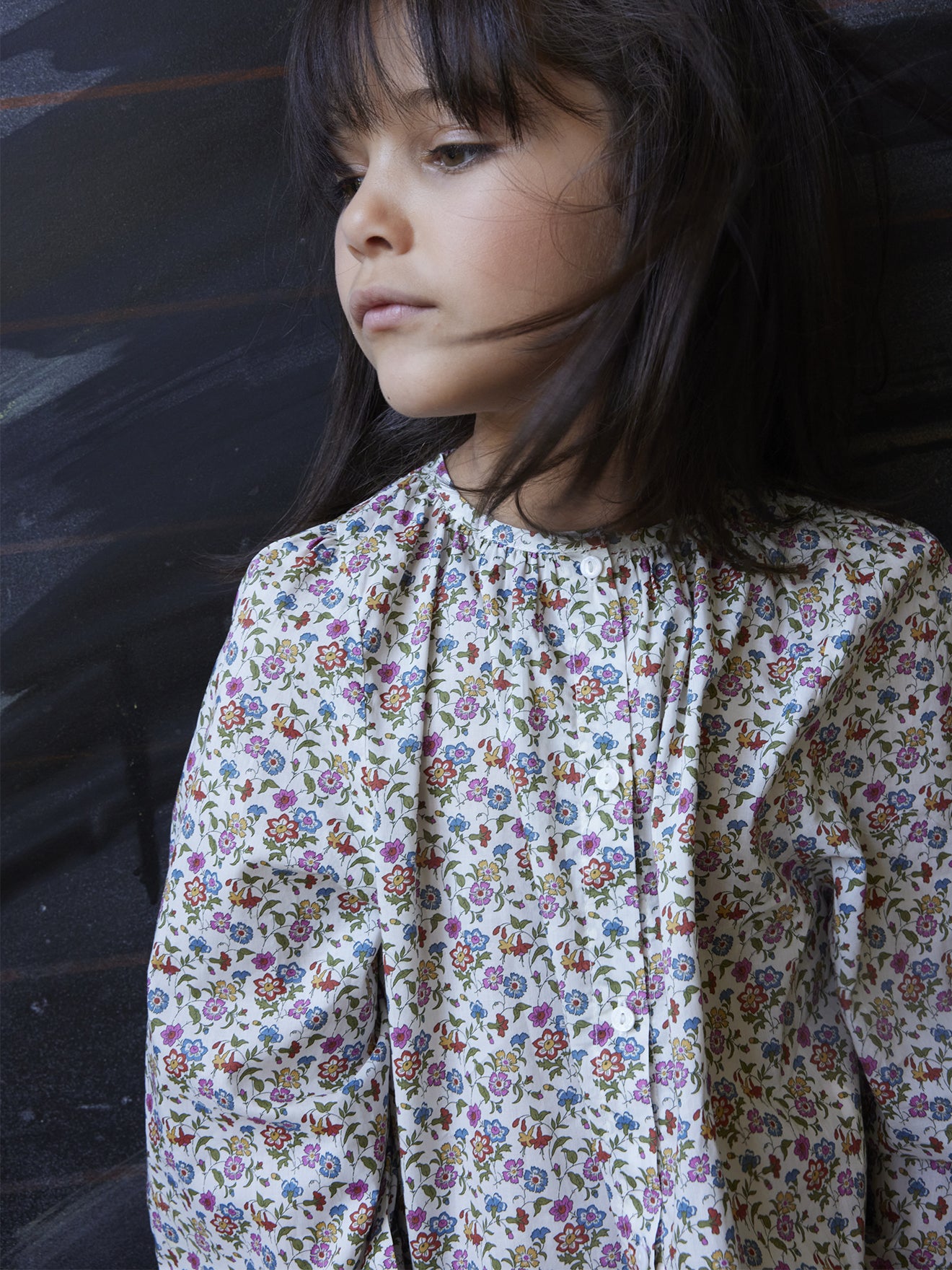 Mädchenbluse aus Liberty®-Stoff « Aisha »