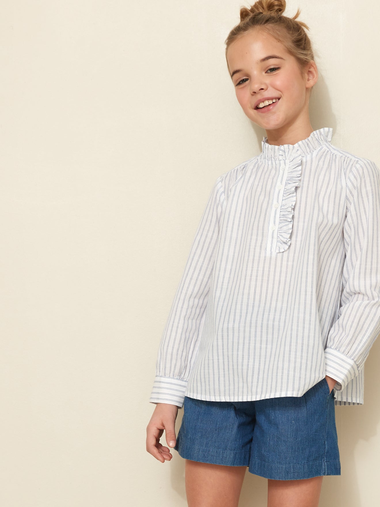 Mädchenbluse mit Streifen