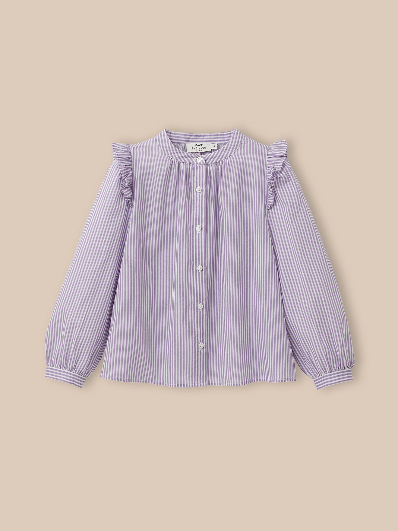 Mädchenbluse mit glänzenden Streifen