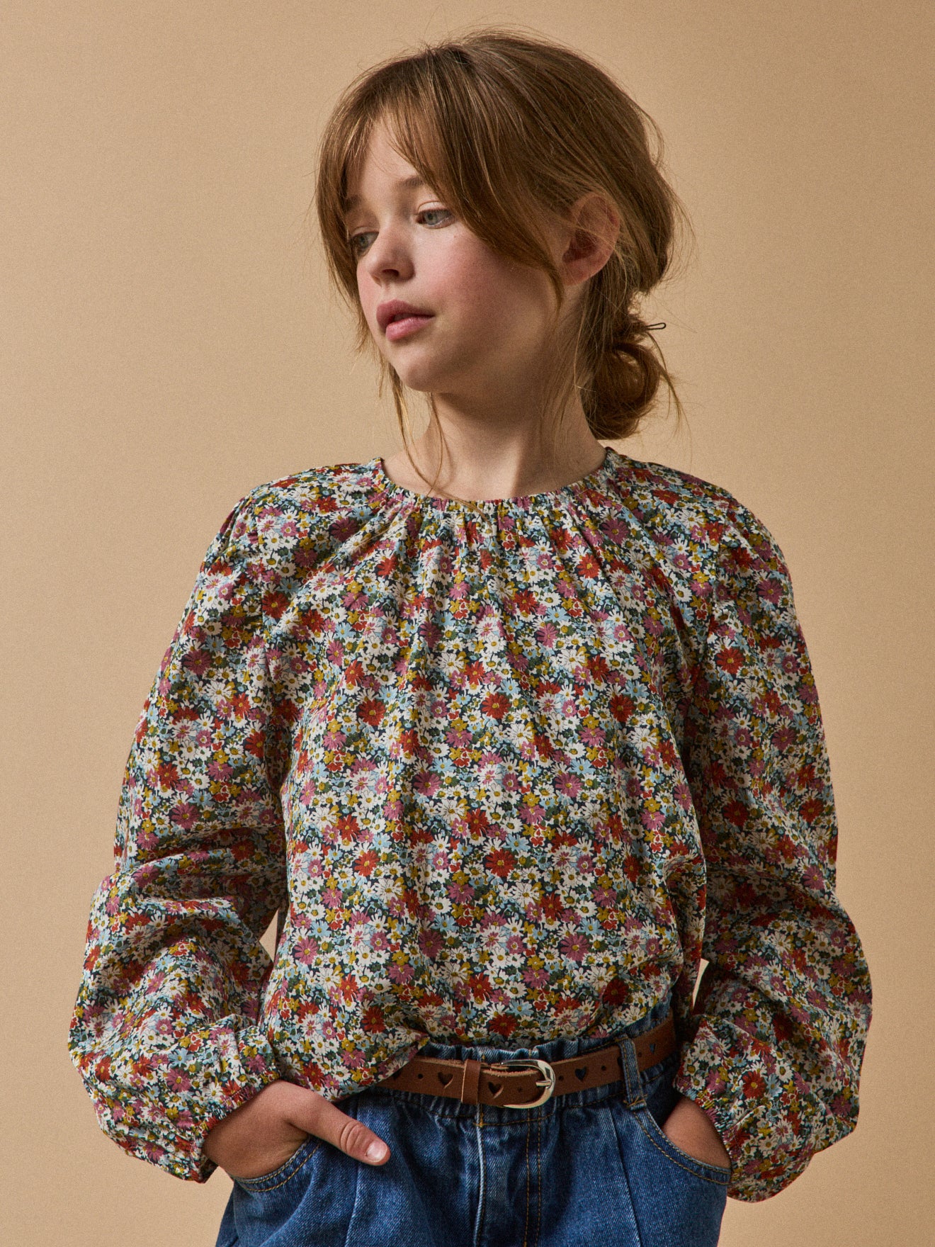 Mädchenbluse aus Liberty®-Stoff « Libby »
