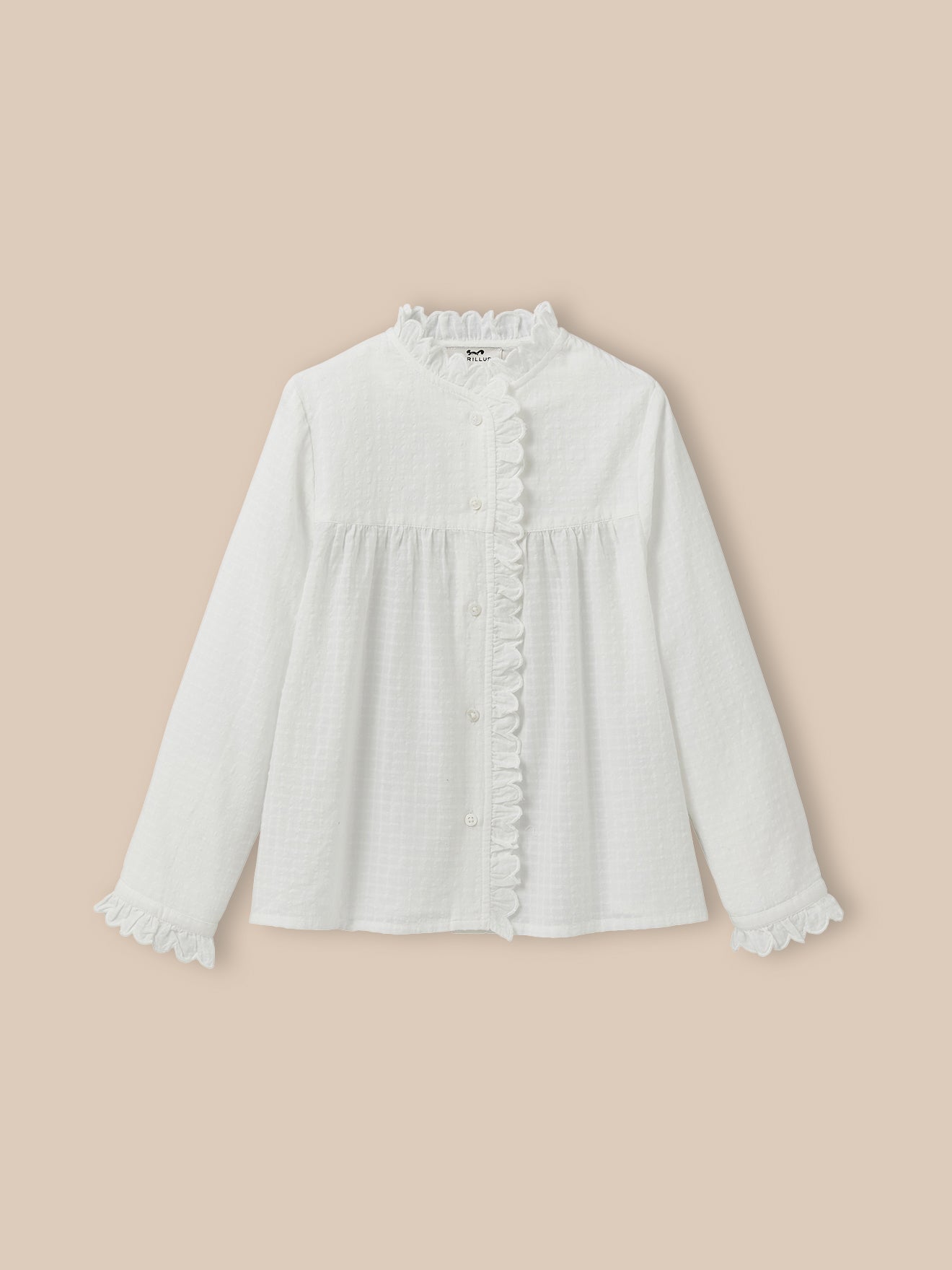 Mädchenbluse, mit Volants