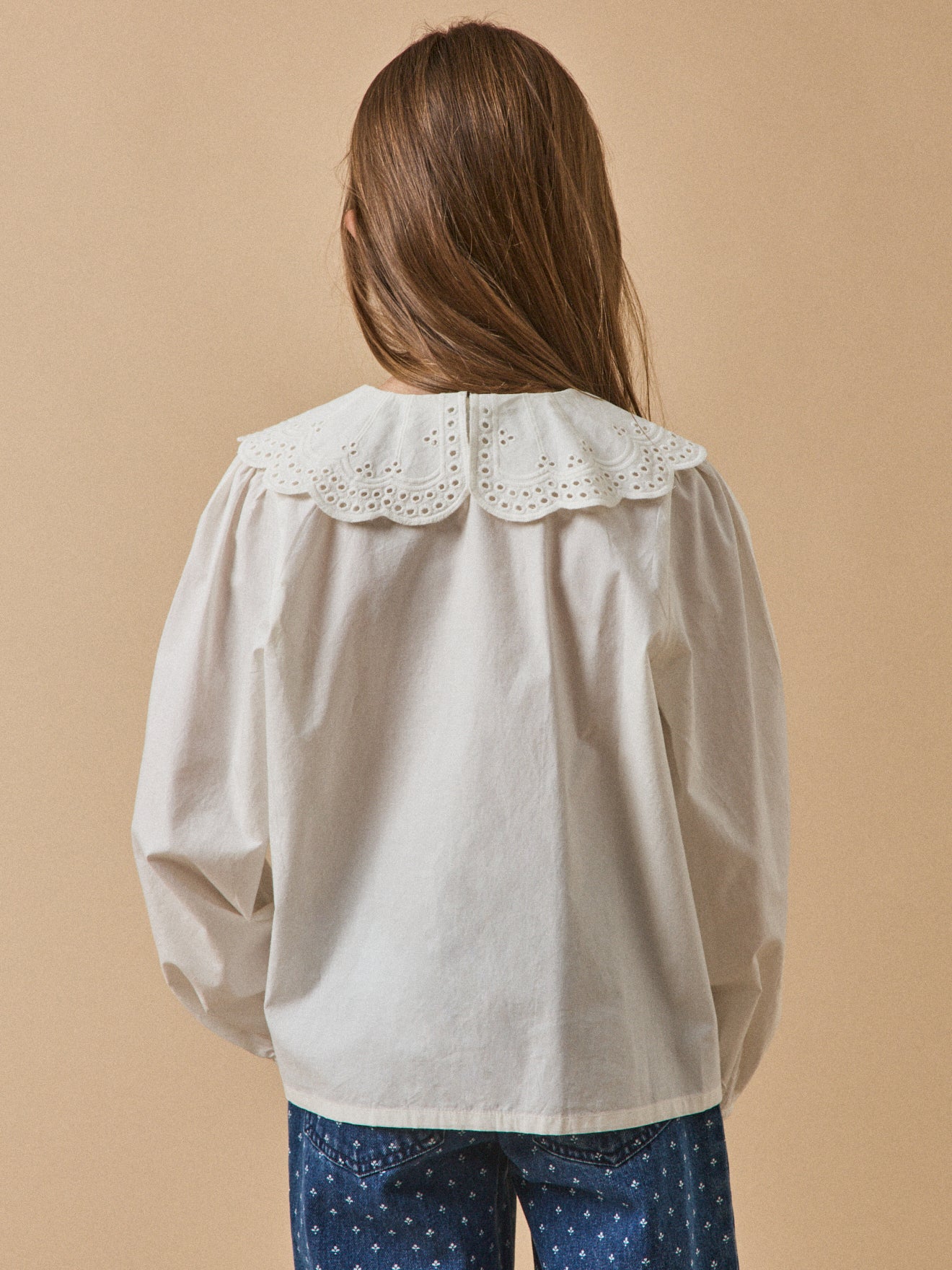 Mädchenbluse, mit Maxi-Kragen