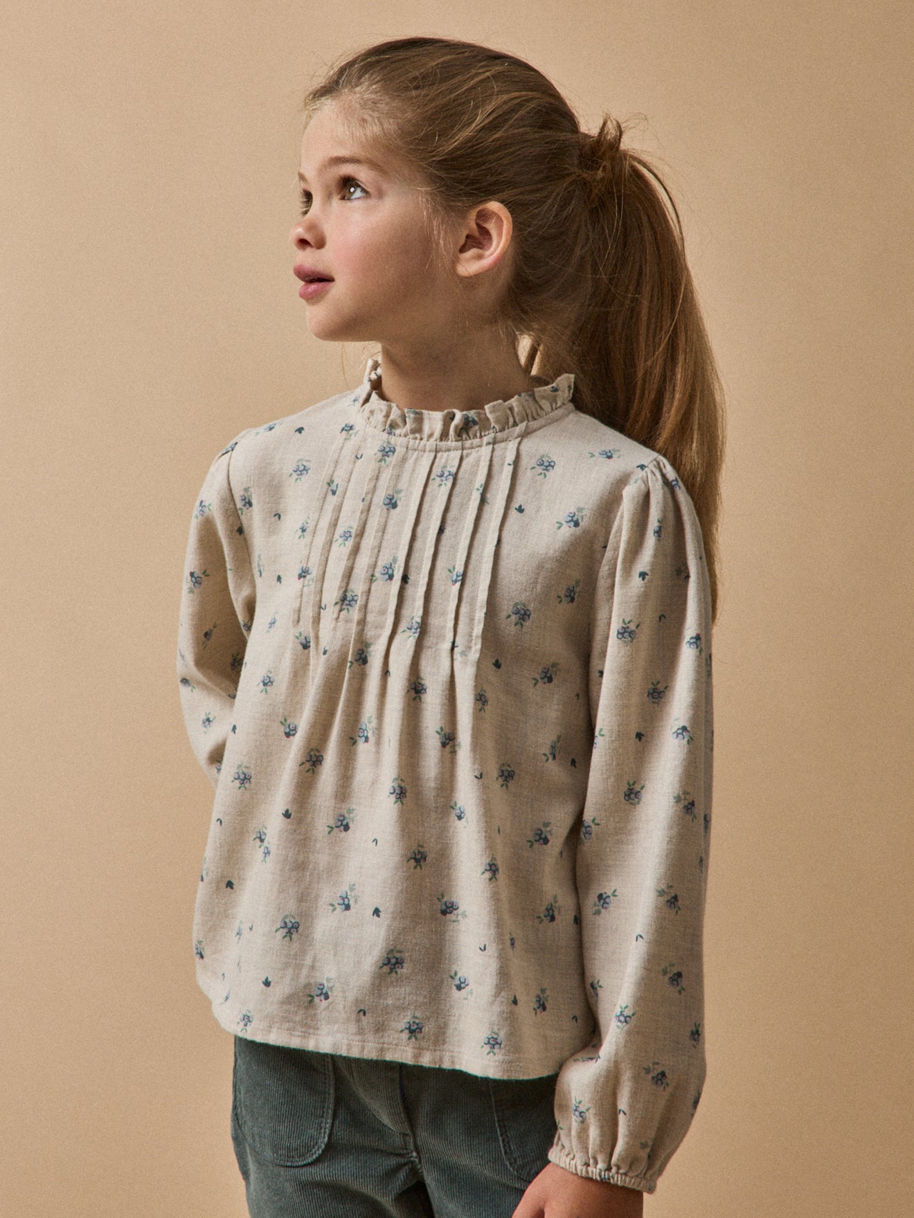Mädchenbluse aus Baumwollflanell
