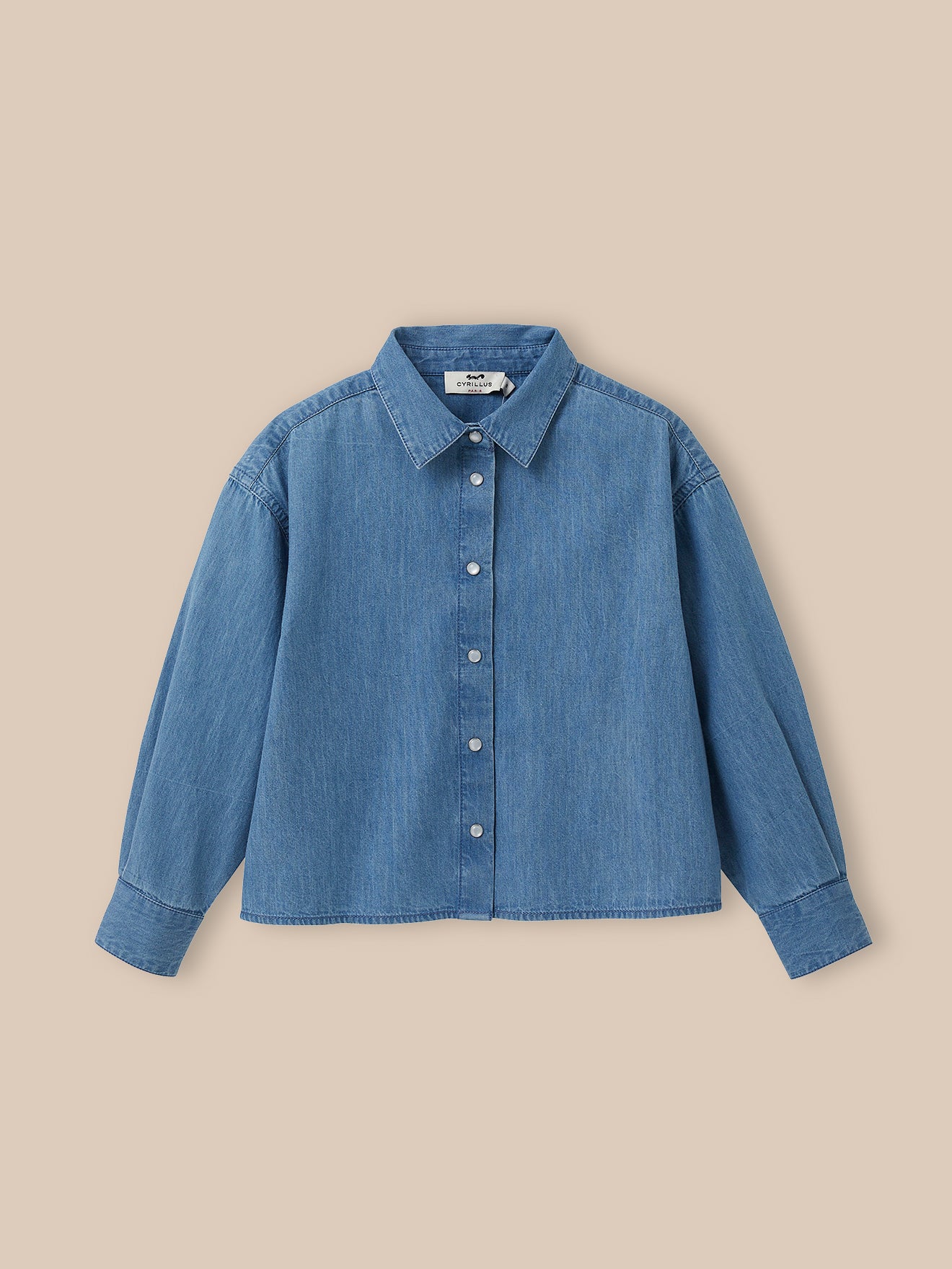 Mädchenbluse aus leichtem Denim