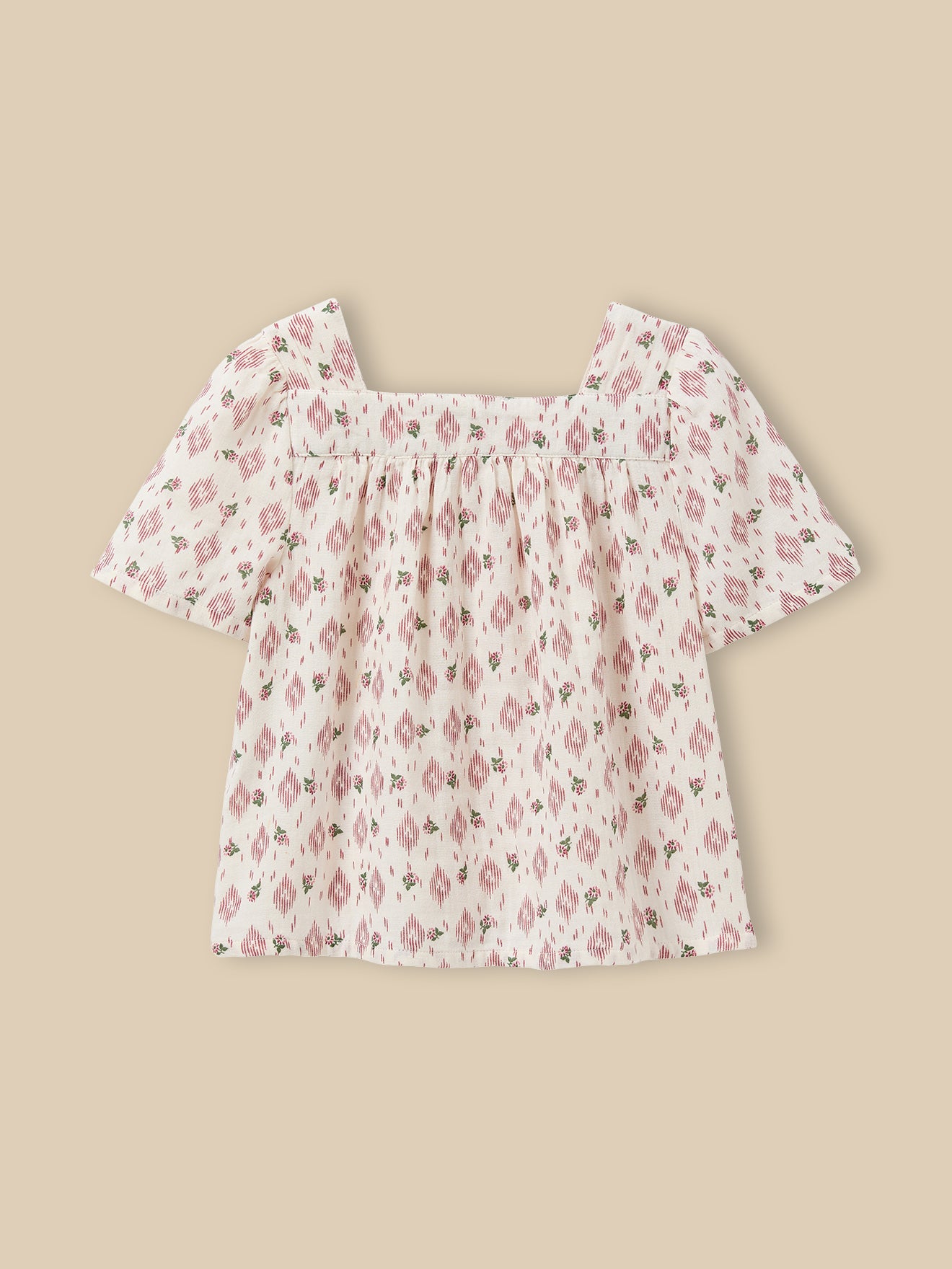 Mädchenbluse mit Druckmuster « Carolina »