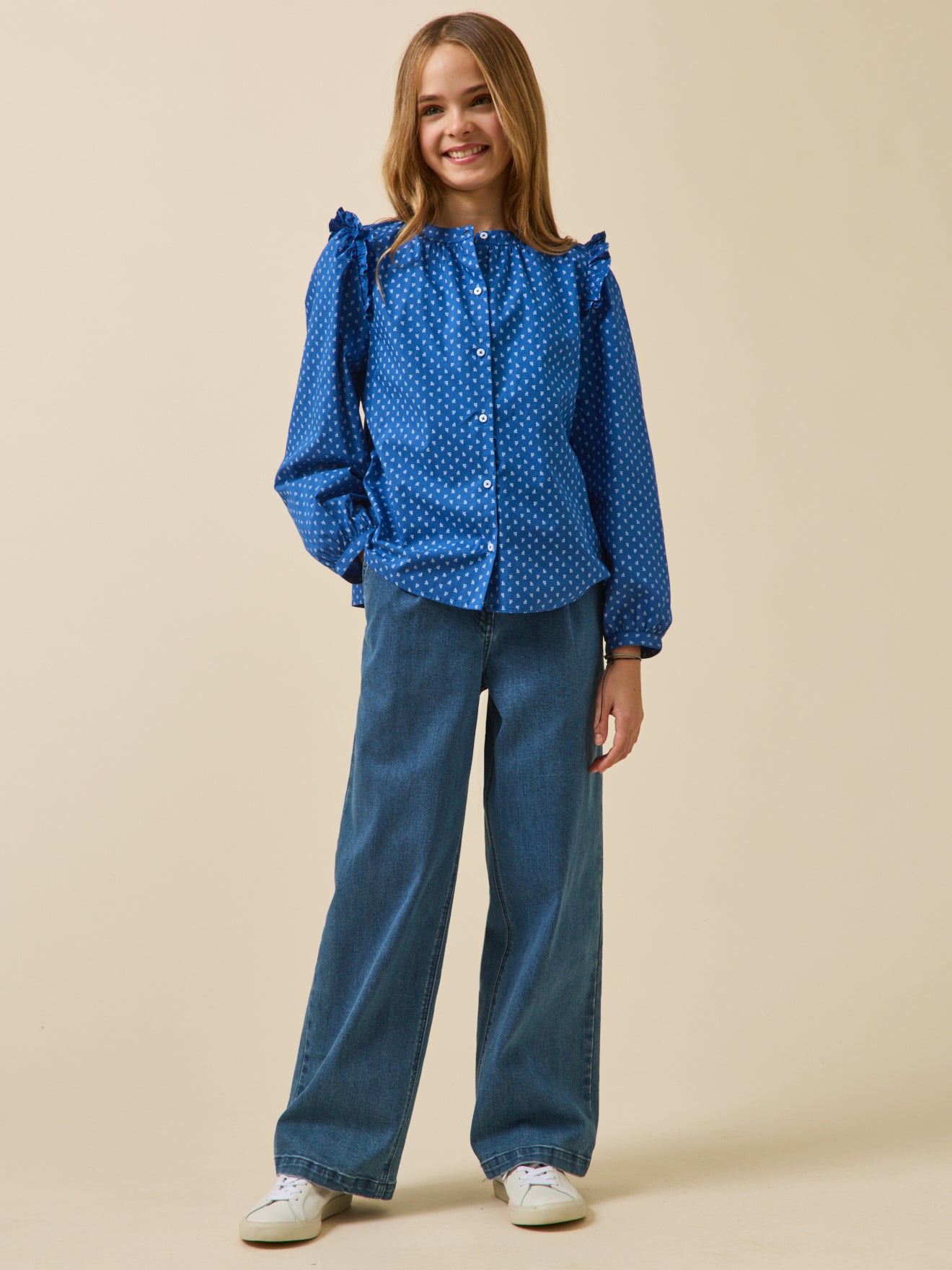 Mädchen-Bluse mit Print – Kollektion « Junior »