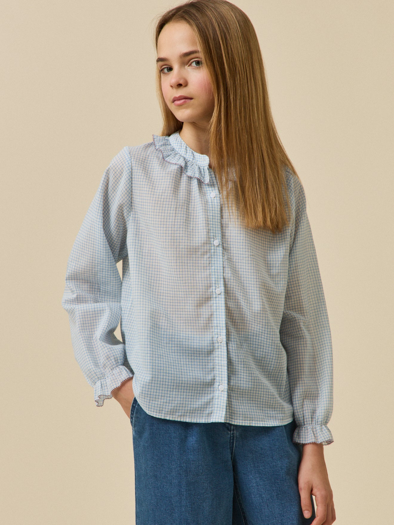 Bluse mit Karomuster
