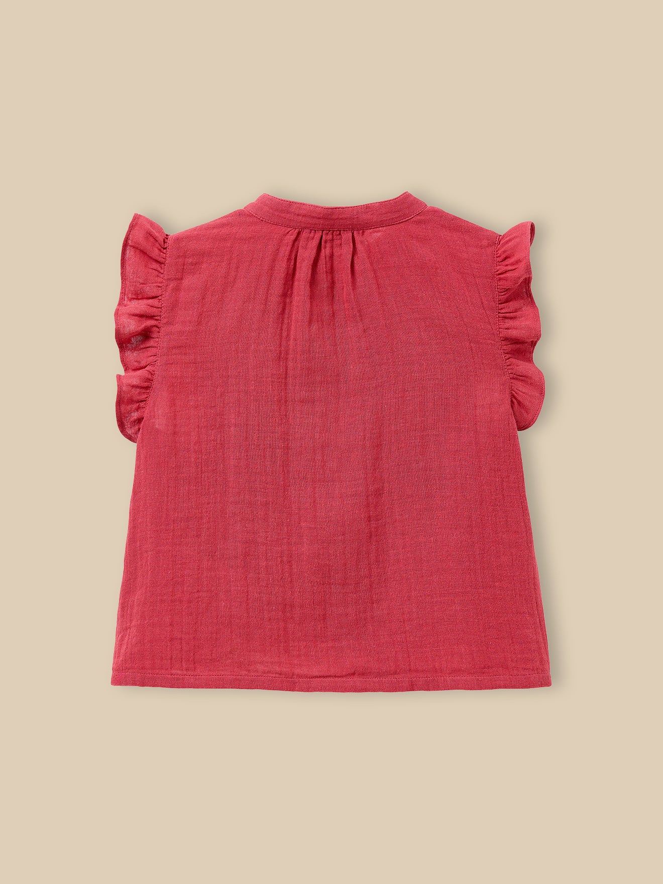 Bluse mit Volants – Bio-Baumwolle