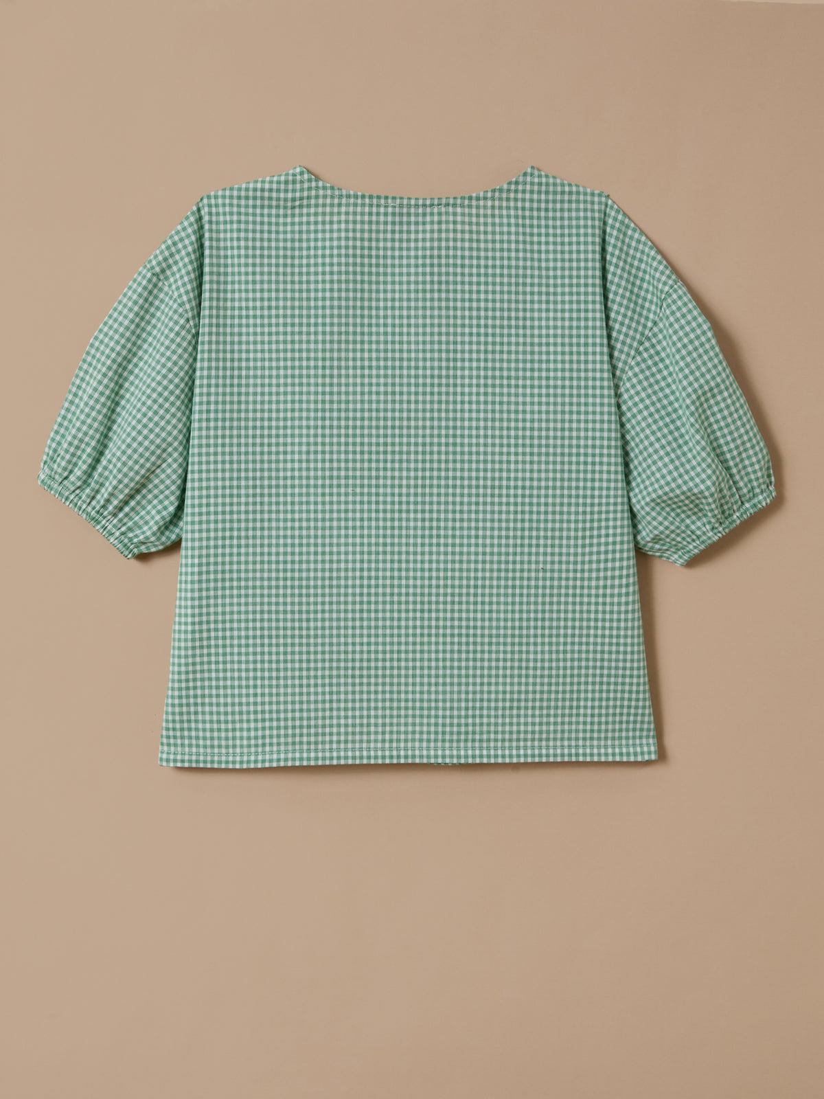 Mädchenbluse mit Vichy-Karomuster