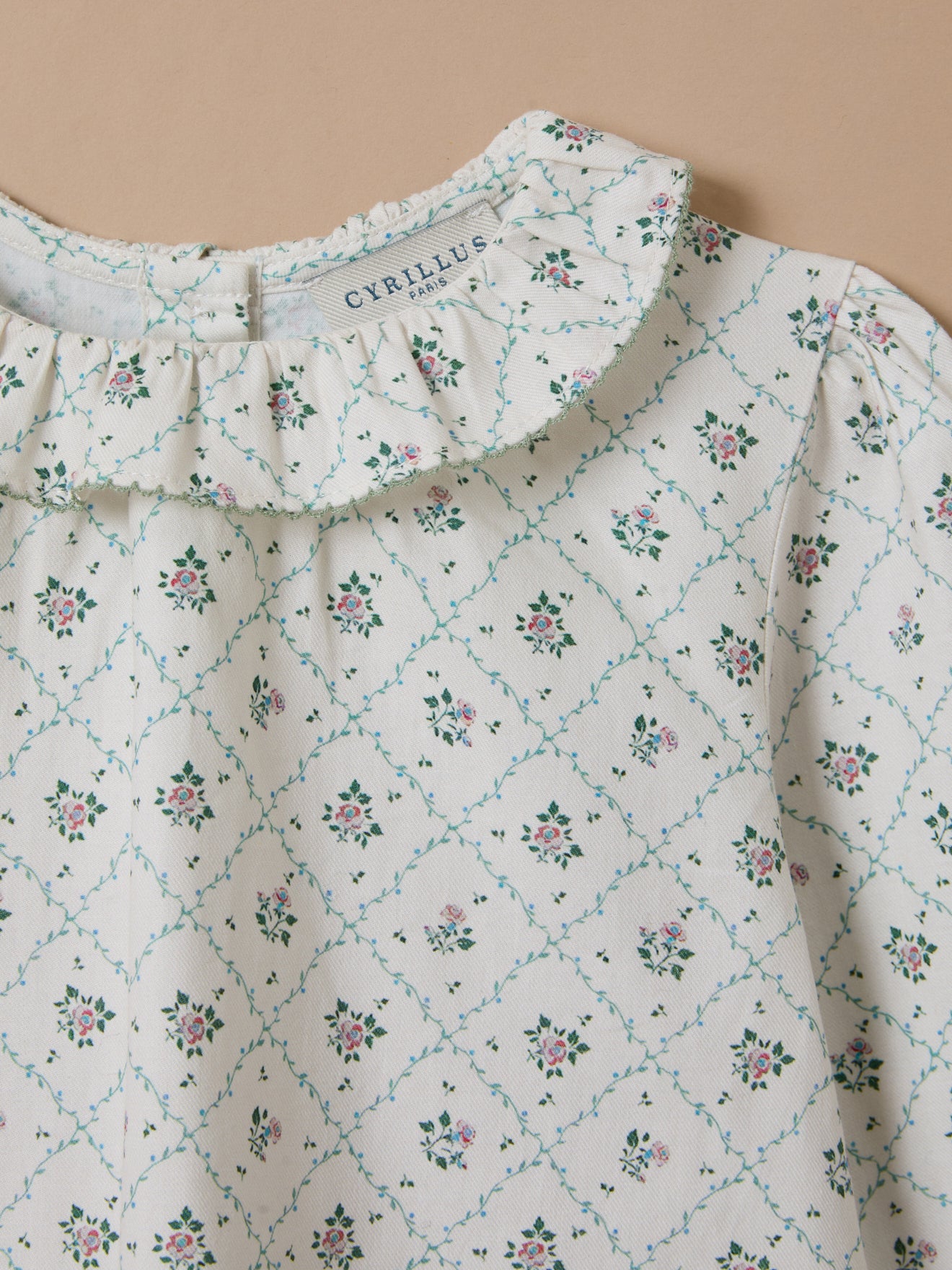 Mädchenhemd mit Druckmuster « Solène »