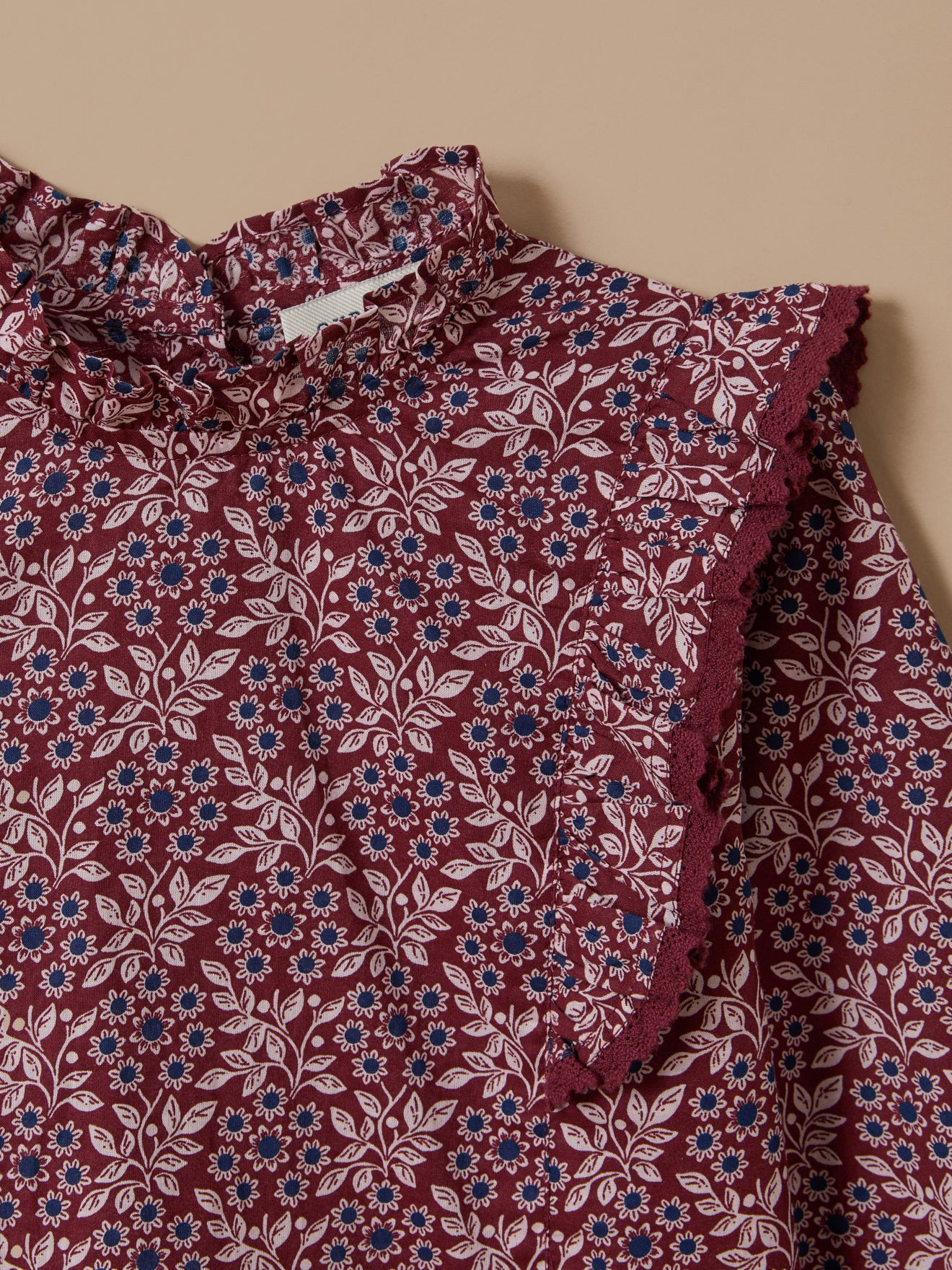 Mädchenbluse mit Druckmuster « Ophélia »
