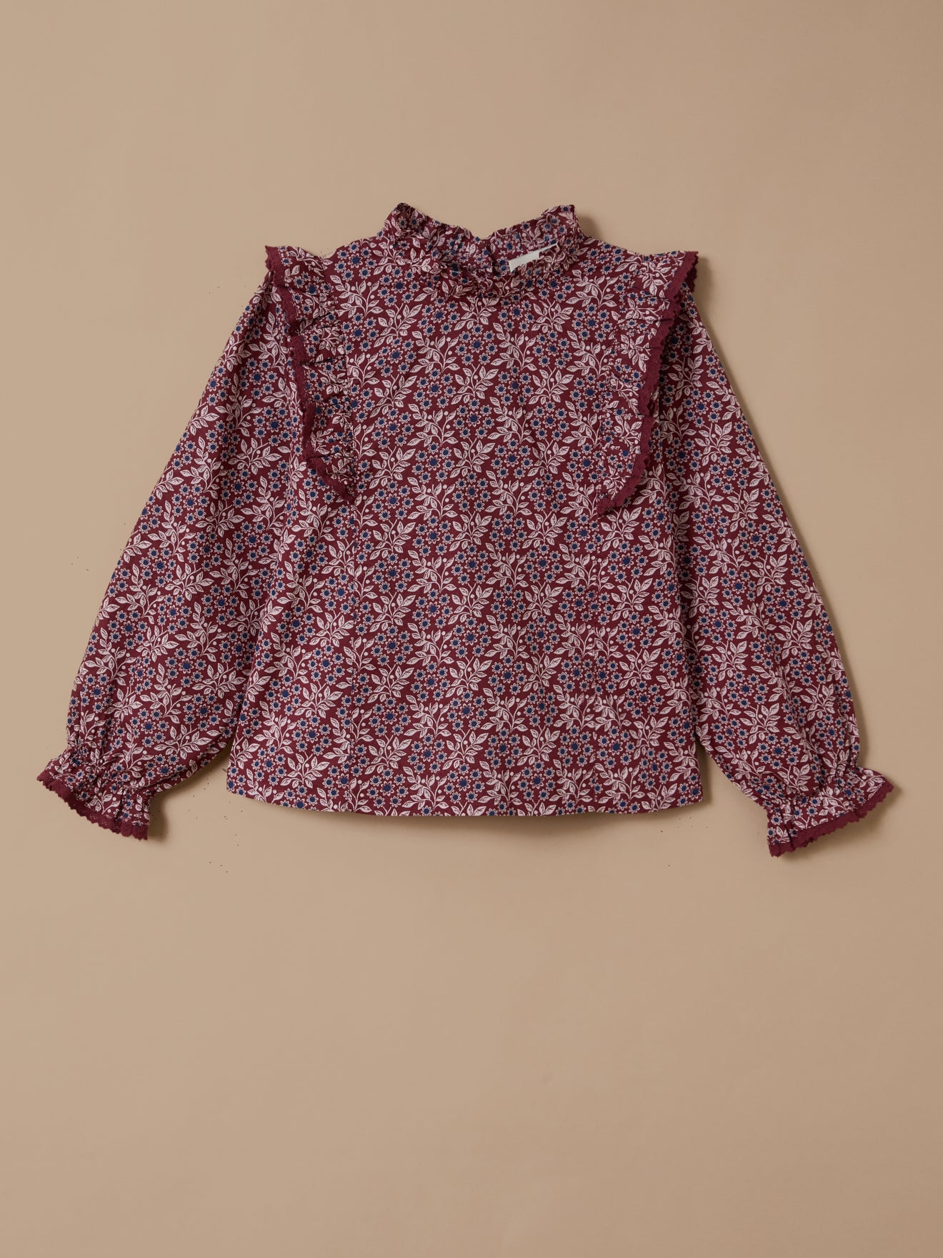 Mädchenbluse mit Druckmuster « Ophélia »