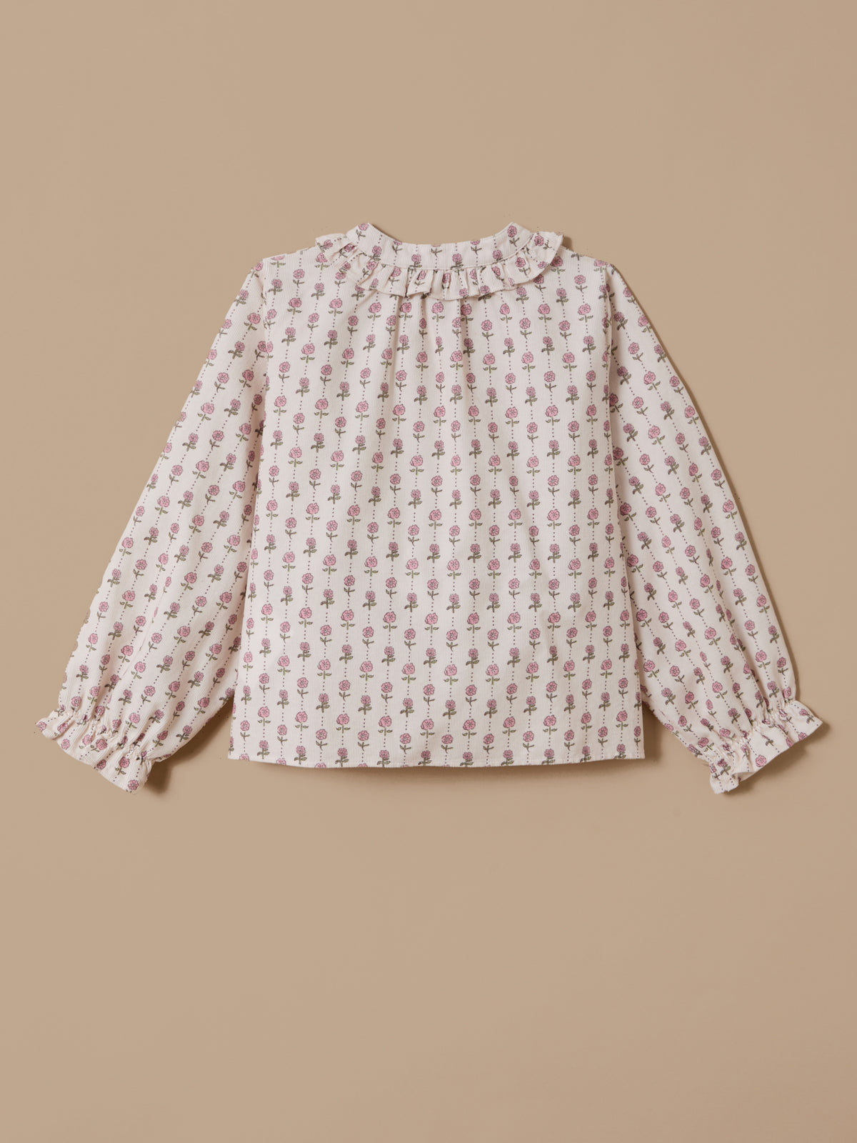 Mädchenbluse aus bedrucktem Velours