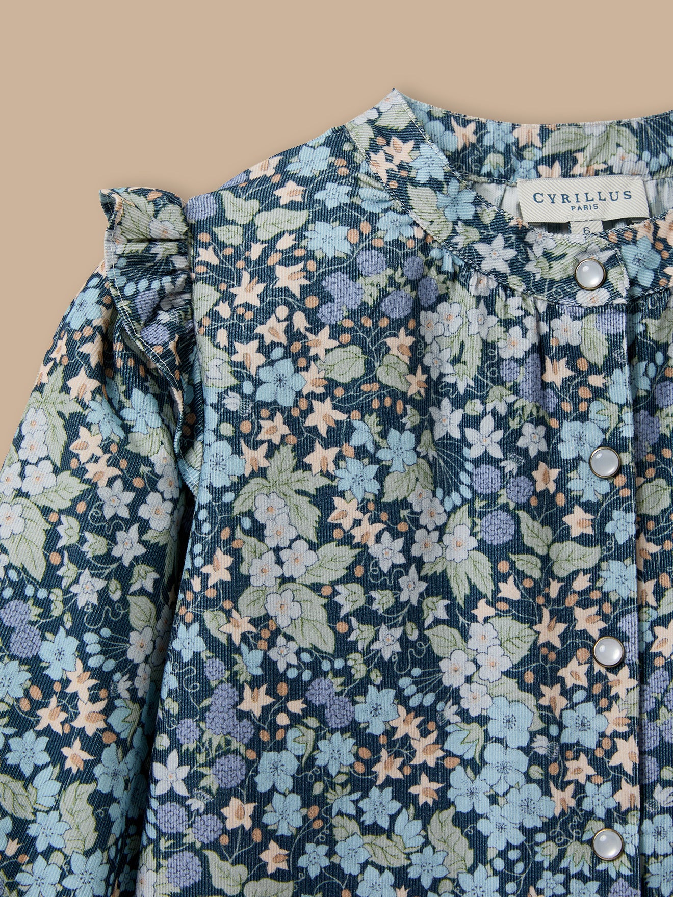 Mädchen-Samthemd mit Liberty®-Stoff