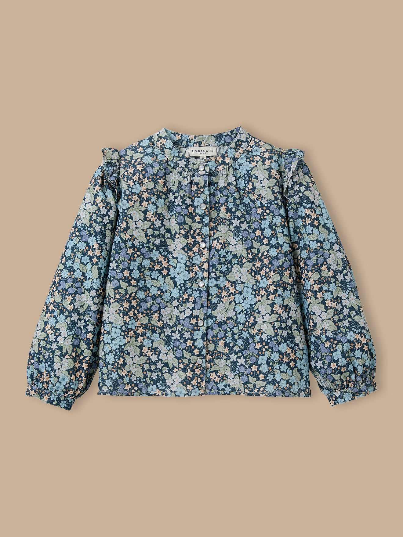 Mädchen-Samthemd mit Liberty®-Stoff