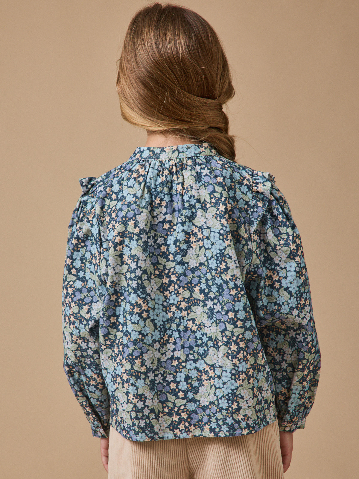 Mädchen-Samthemd mit Liberty®-Stoff