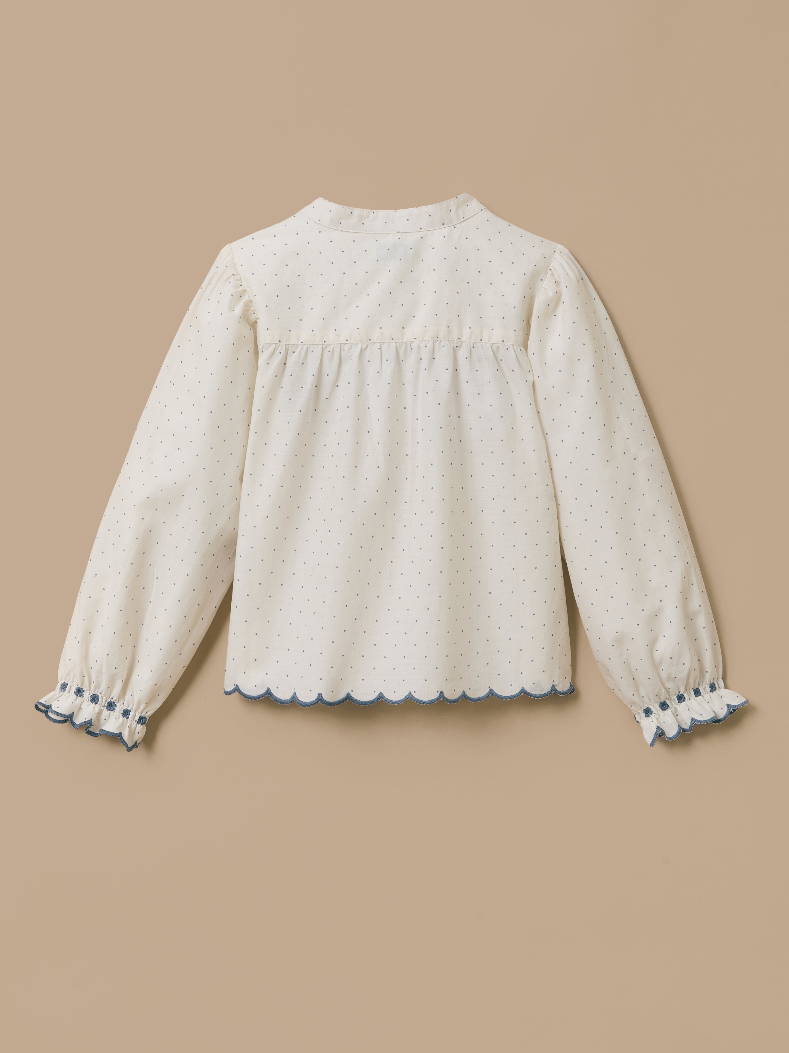 Mädchenbluse, mit Stickerei