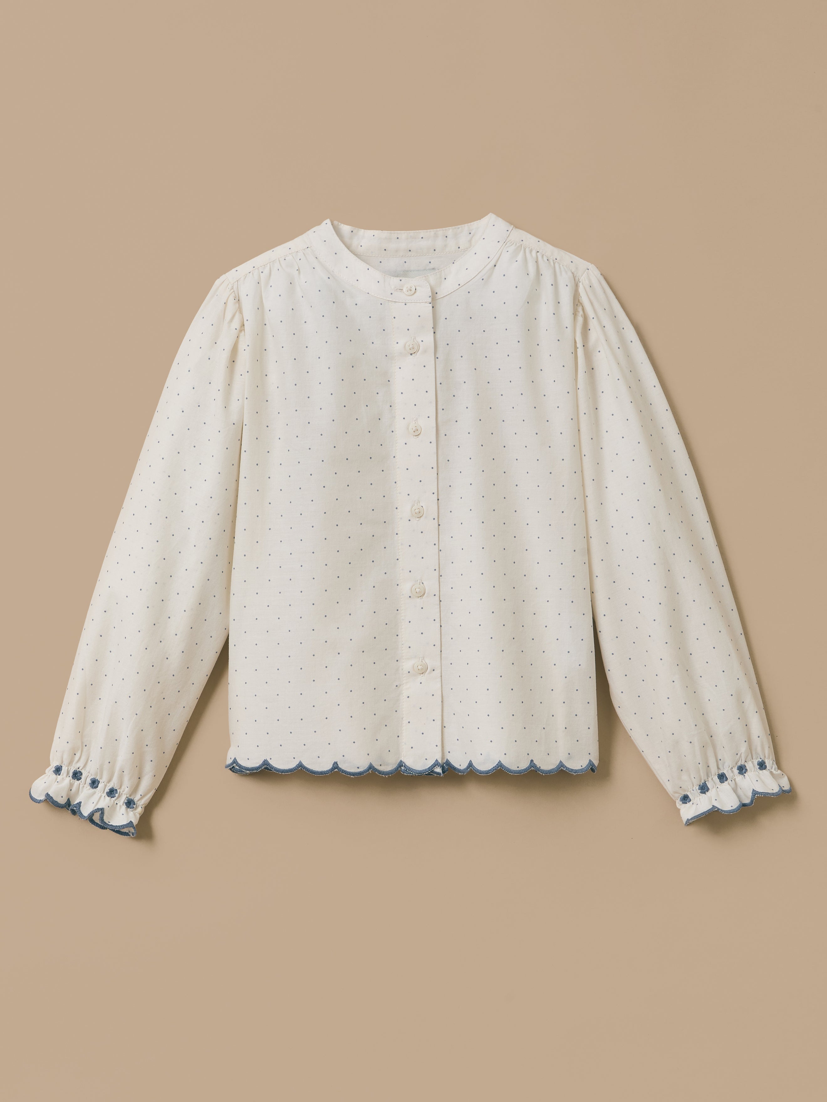 Mädchenbluse, mit Stickerei