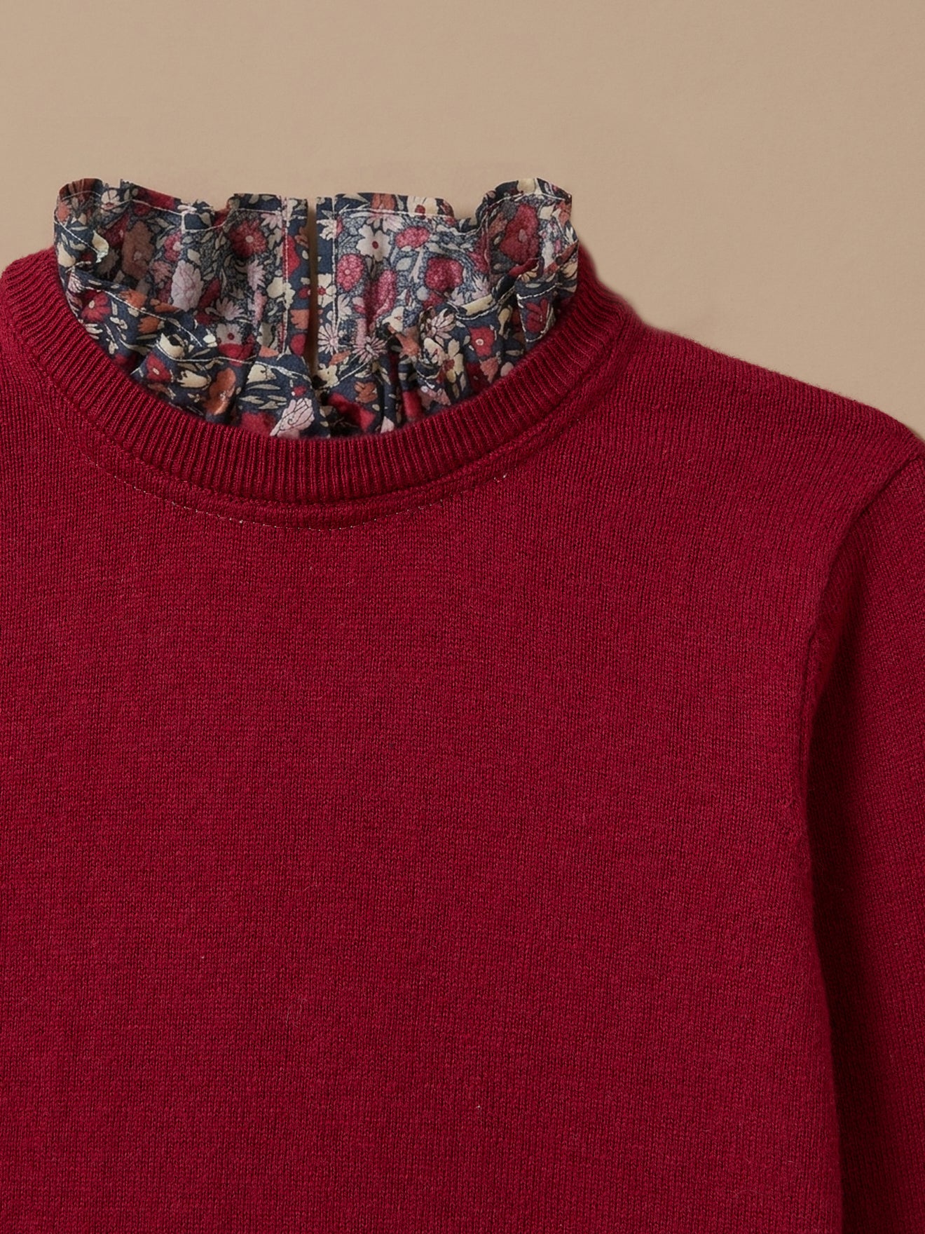 Mädchenpullover mit Kragen aus Liberty®-Stoff